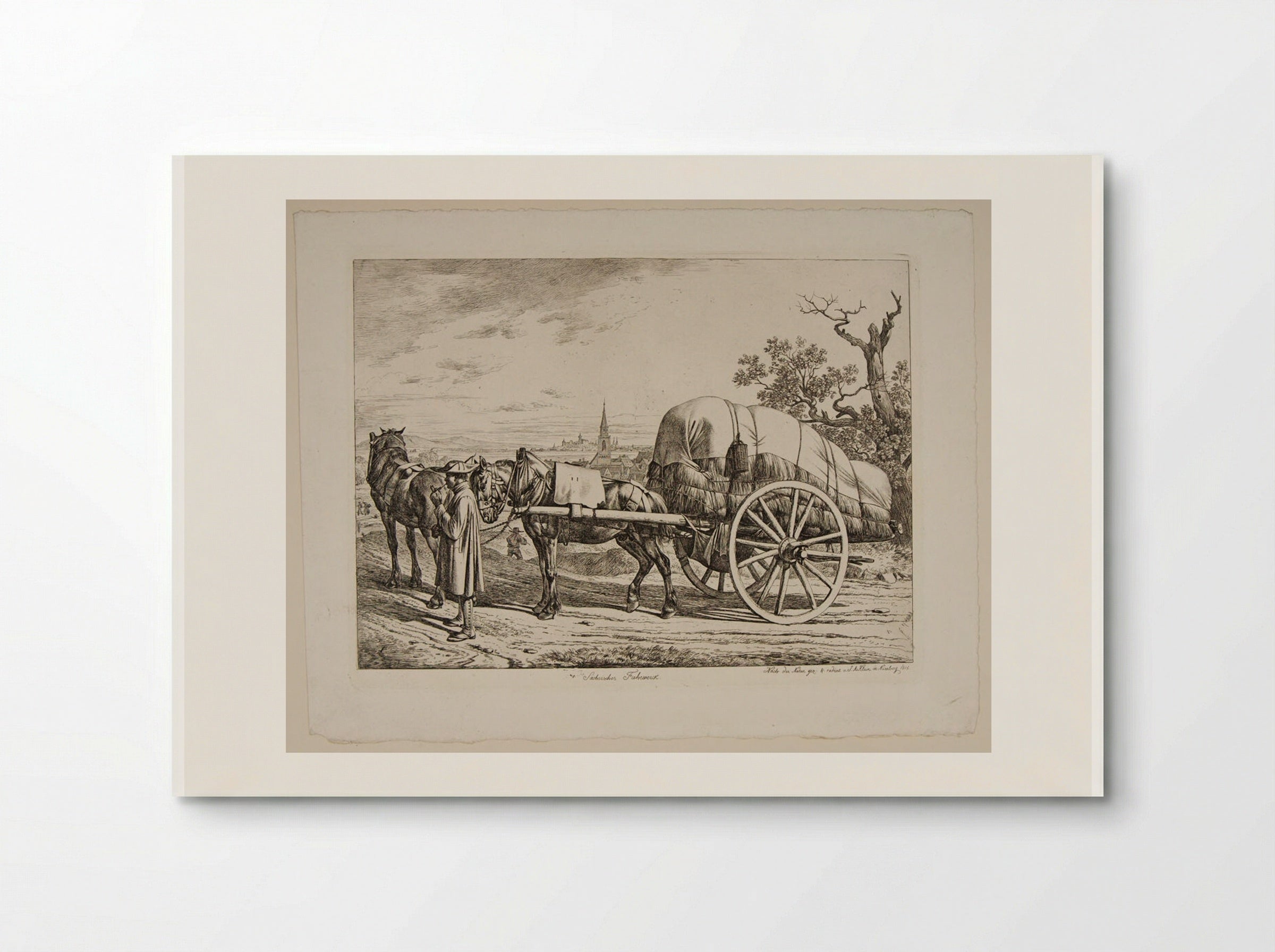 Saxon Wagon - Johann Adam Klein - Poster