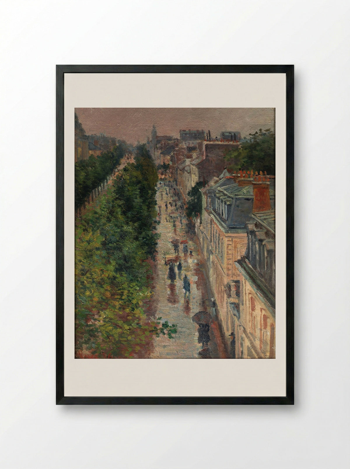 Scène de Rue à Paris - Maximilien Luce - Framed Print Black