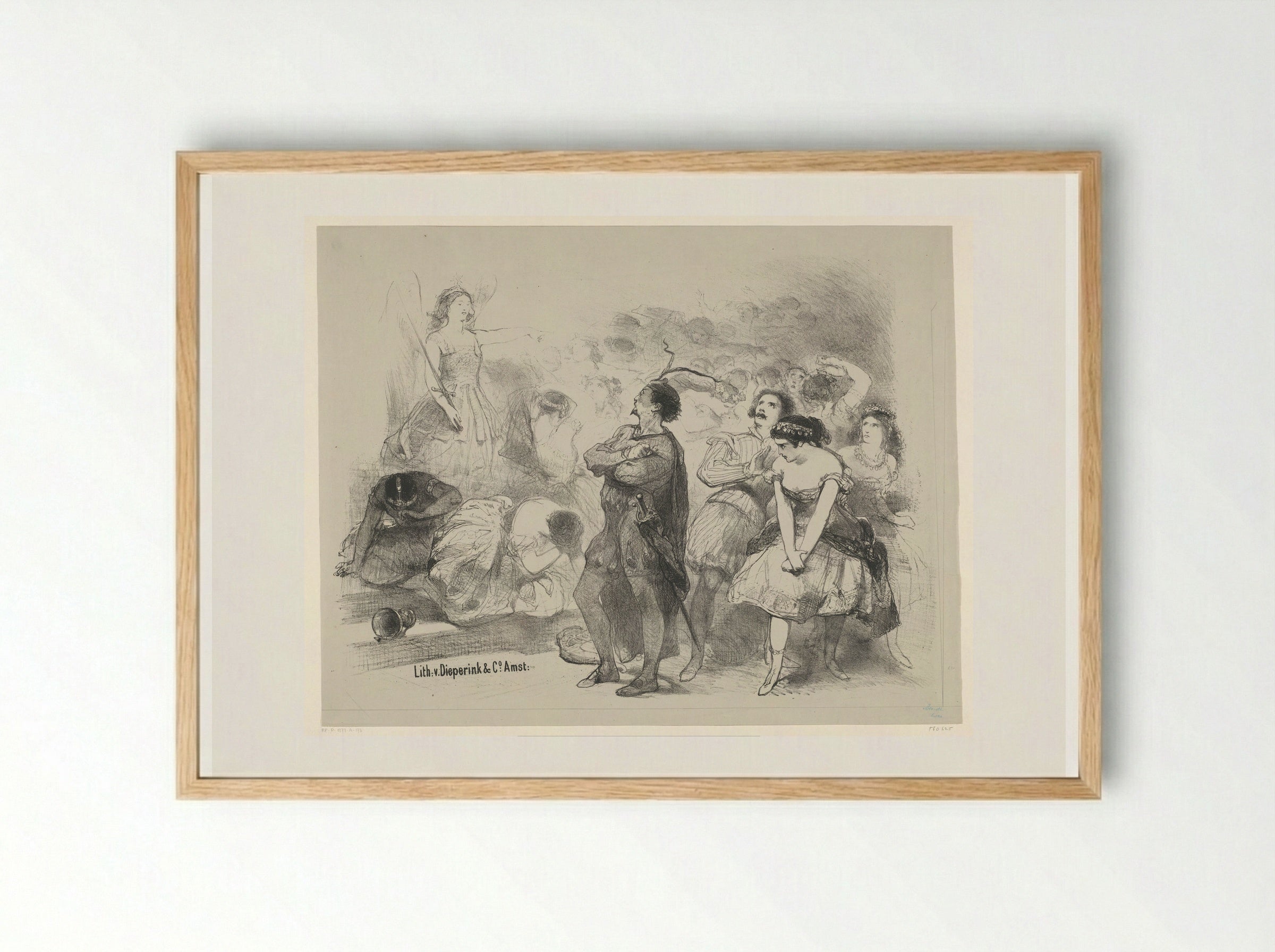 Scène uit ballet Astaroth - Charles Rochussen - Framed Print Wood