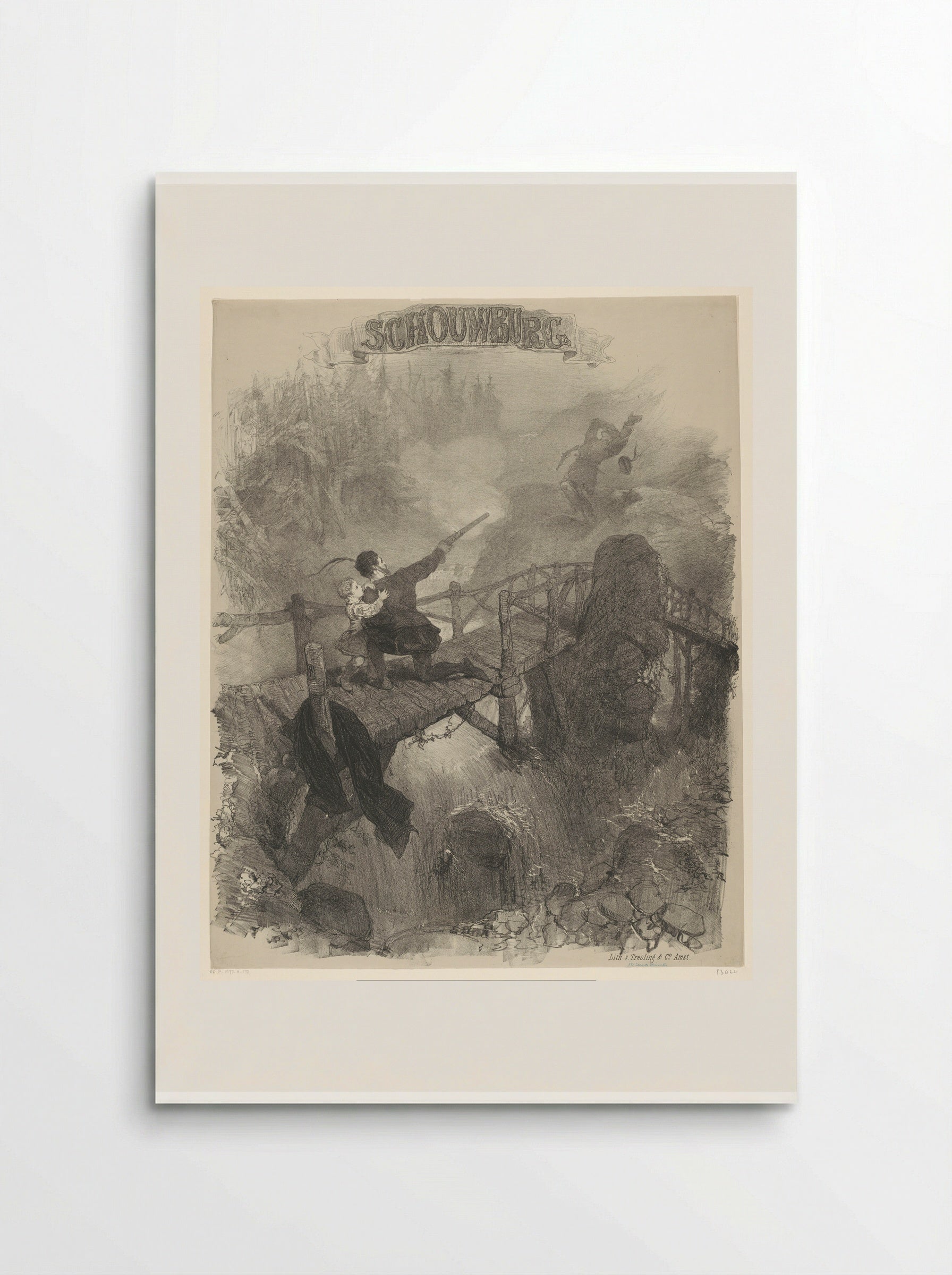 Scène uit ballet De zwarte duivel - Charles Rochussen - Poster