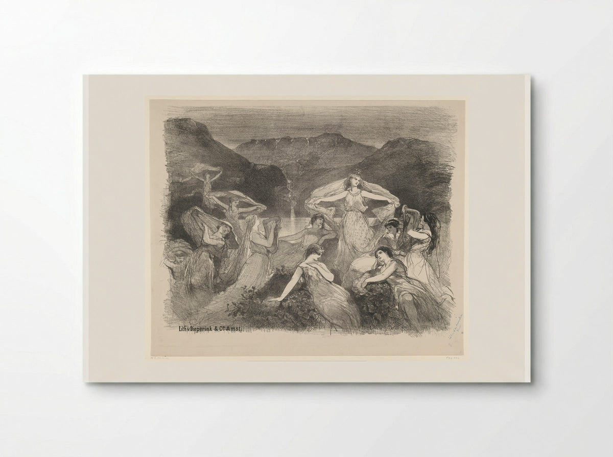 Scène uit ballet Zélie of de toversluier - Charles Rochussen - Poster