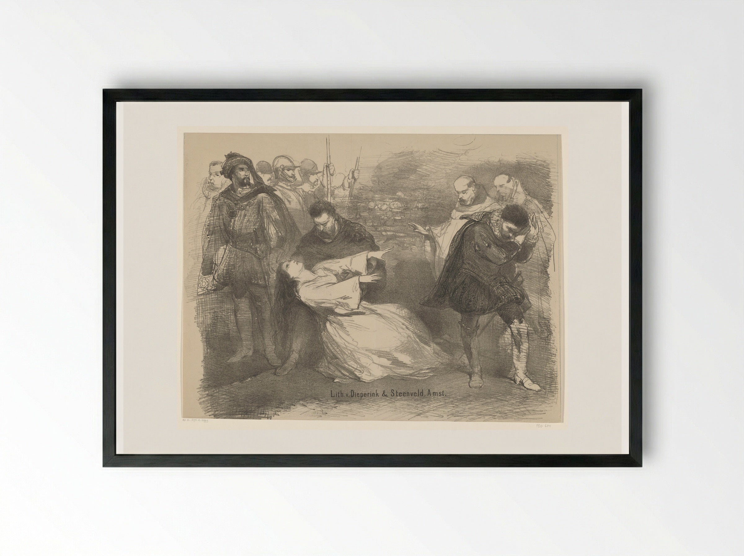Scène uit het toneelstuk Fatma - Charles Rochussen - Framed Print Black