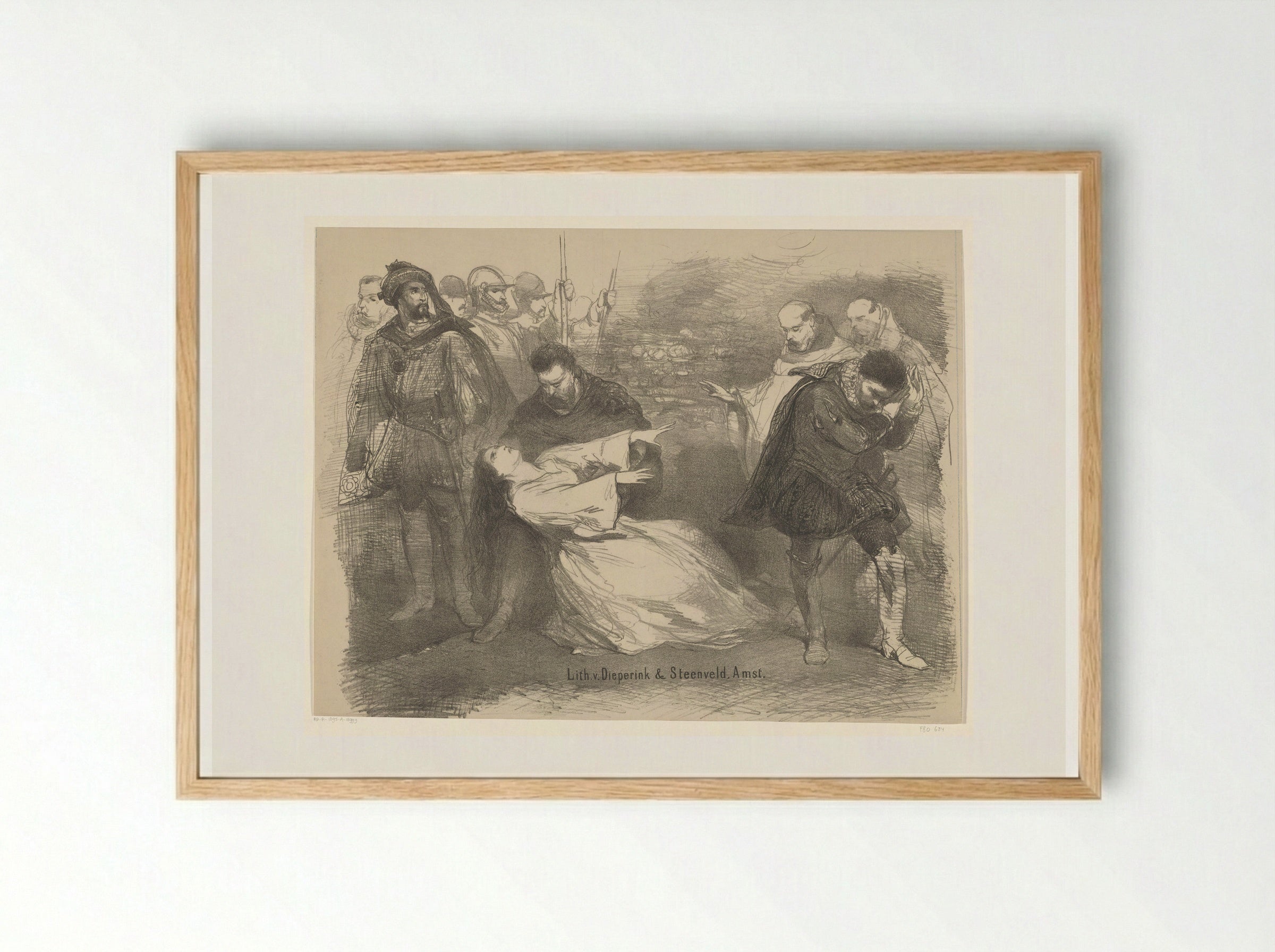 Scène uit het toneelstuk Fatma - Charles Rochussen - Framed Print Wood