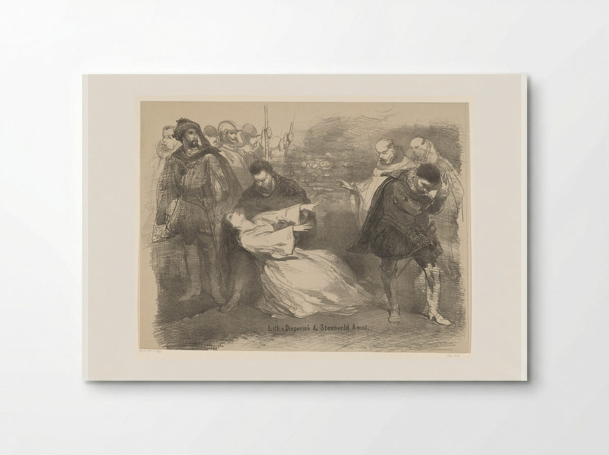 Scène uit het toneelstuk Fatma - Charles Rochussen - Poster