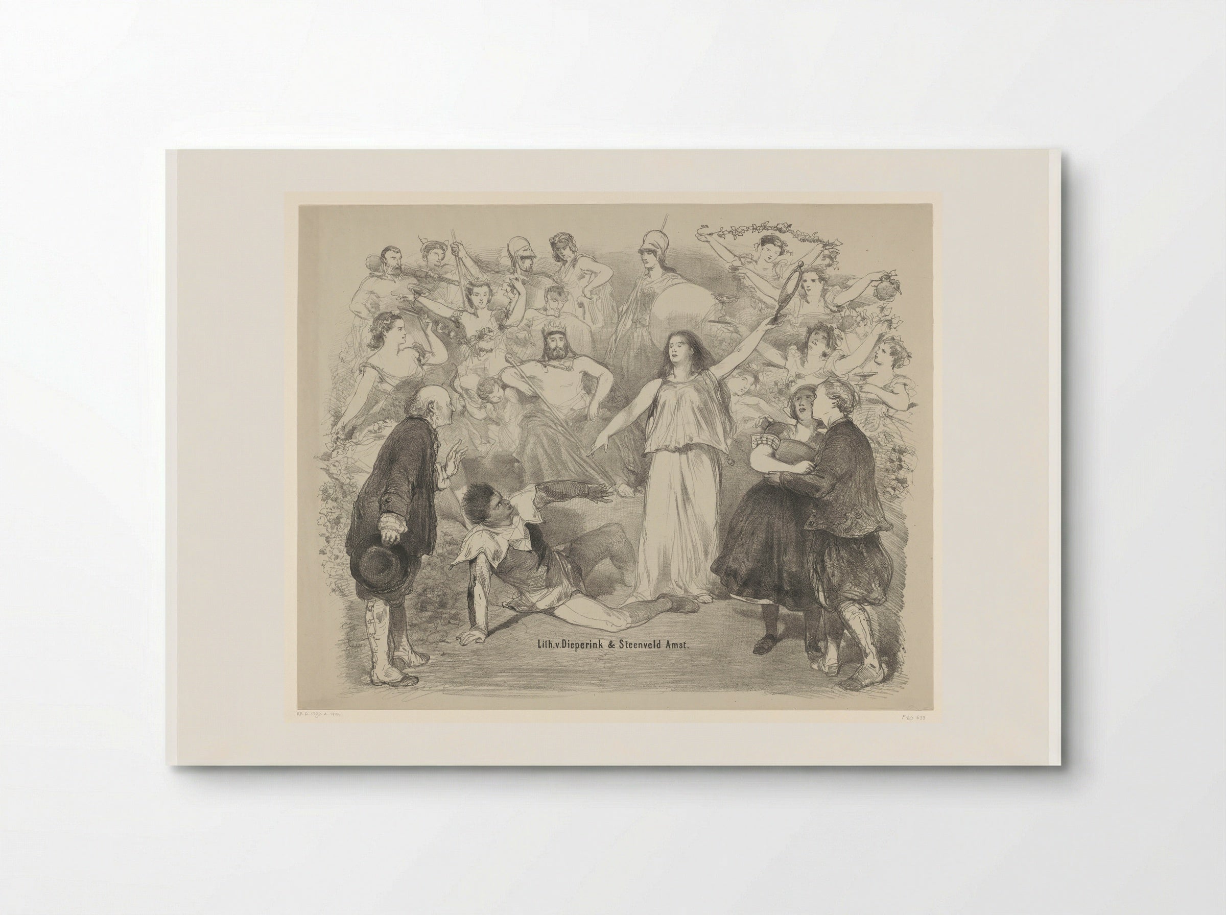 Scène uit het toneelstuk Waarheid en Leugen - Charles Rochussen - Poster