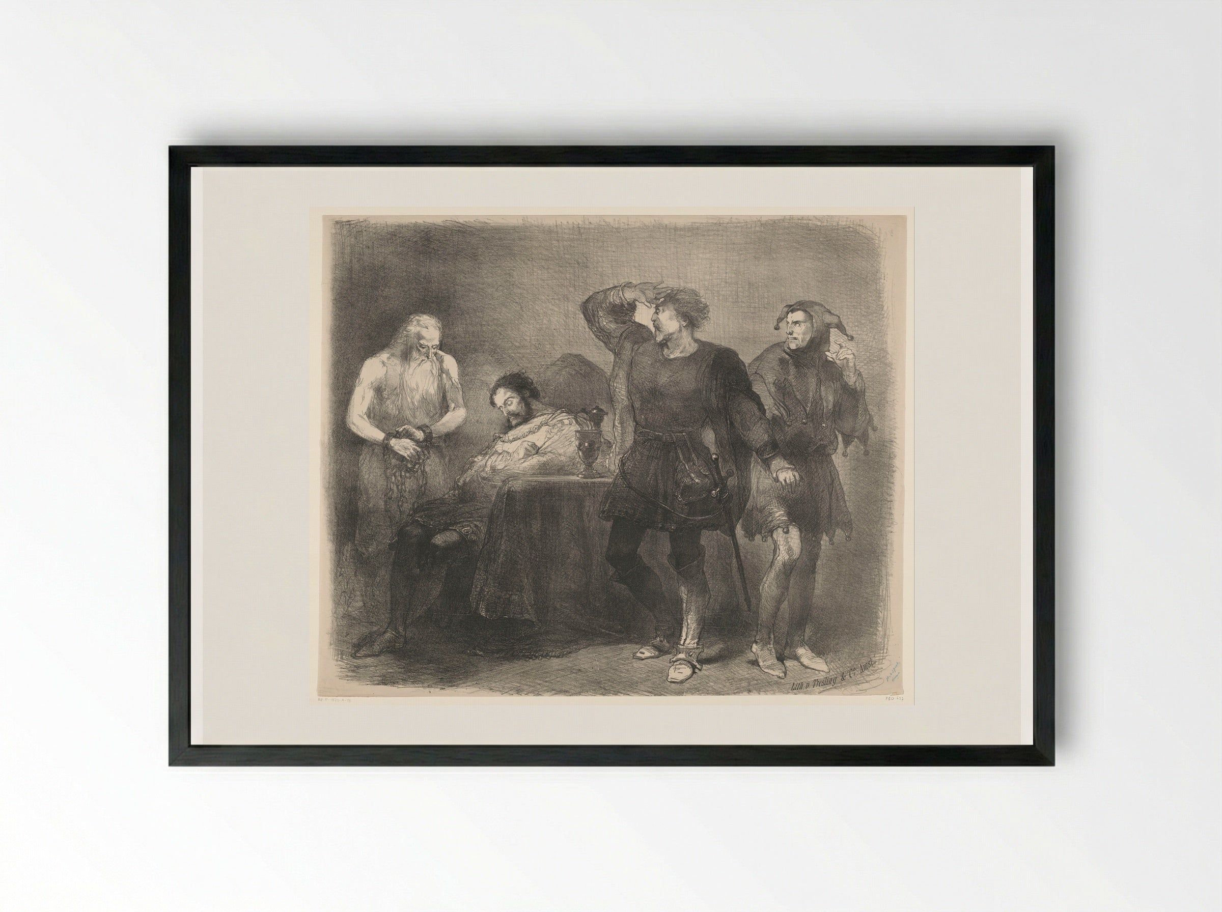 Scène uit toneeldrama Het spook - Charles Rochussen - Framed Print Black