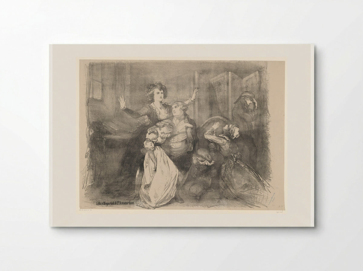 Scène uit toneeldrama Marie Antoinette - Charles Rochussen - Poster