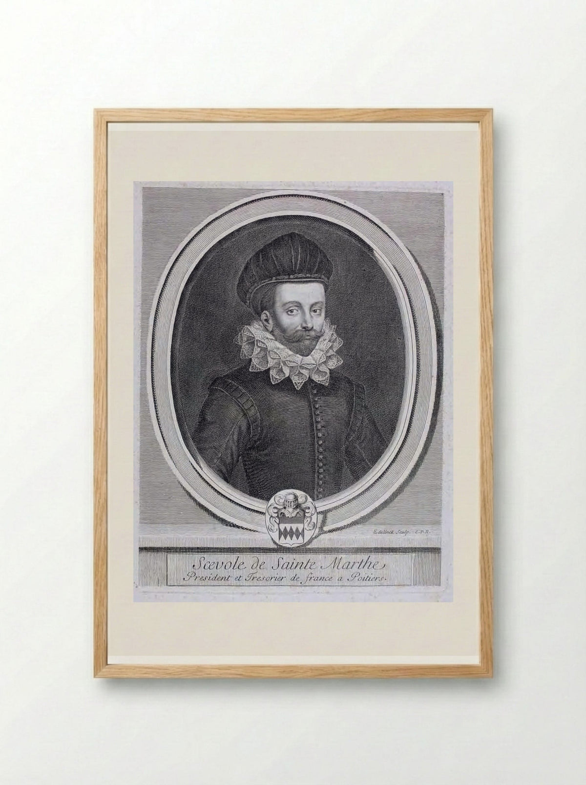 Scévole de Sainte-Marthe - Gérard Edelinck - Framed Print Wood