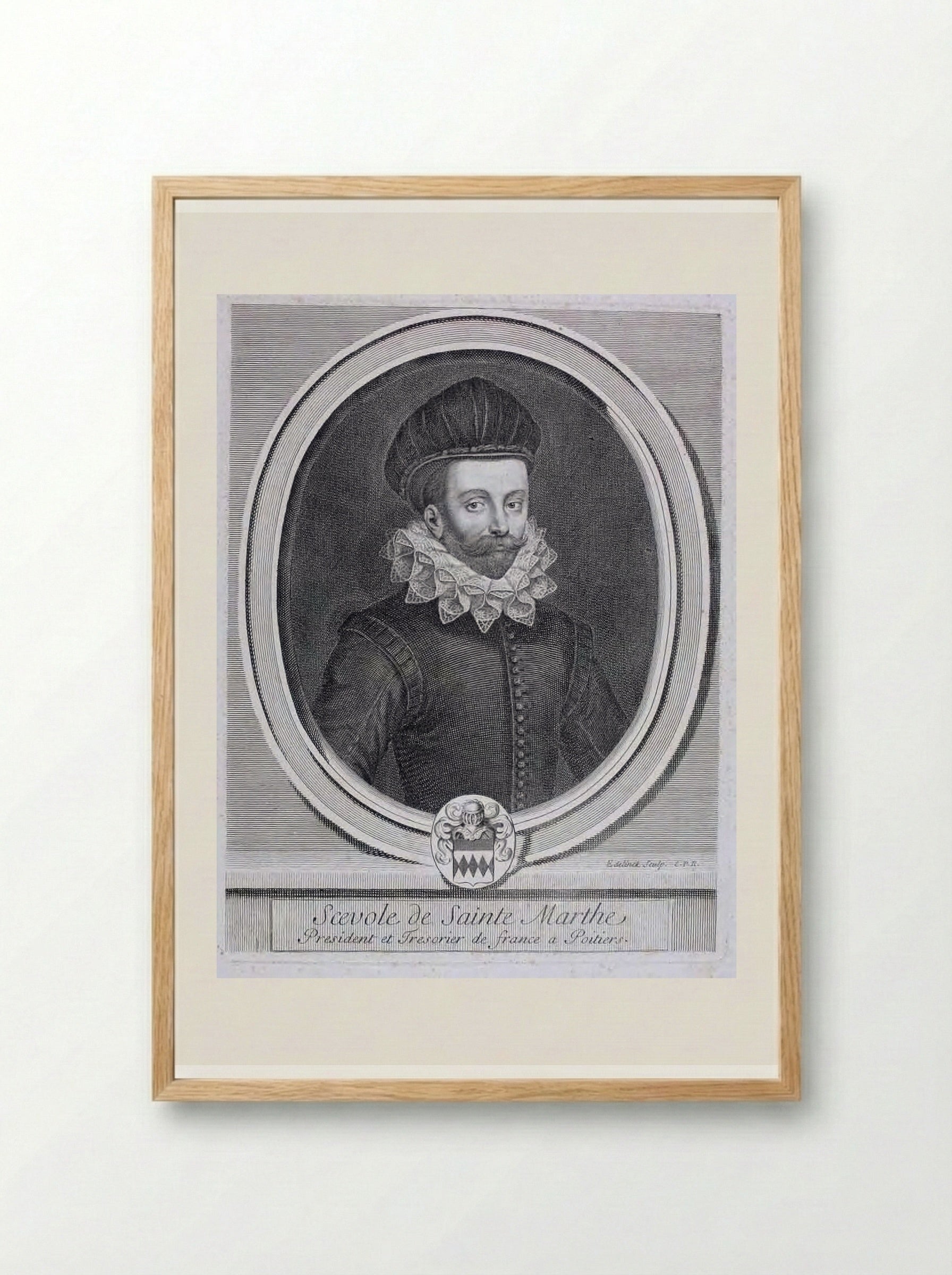 Scévole de Sainte-Marthe - Gérard Edelinck - Framed Print Wood