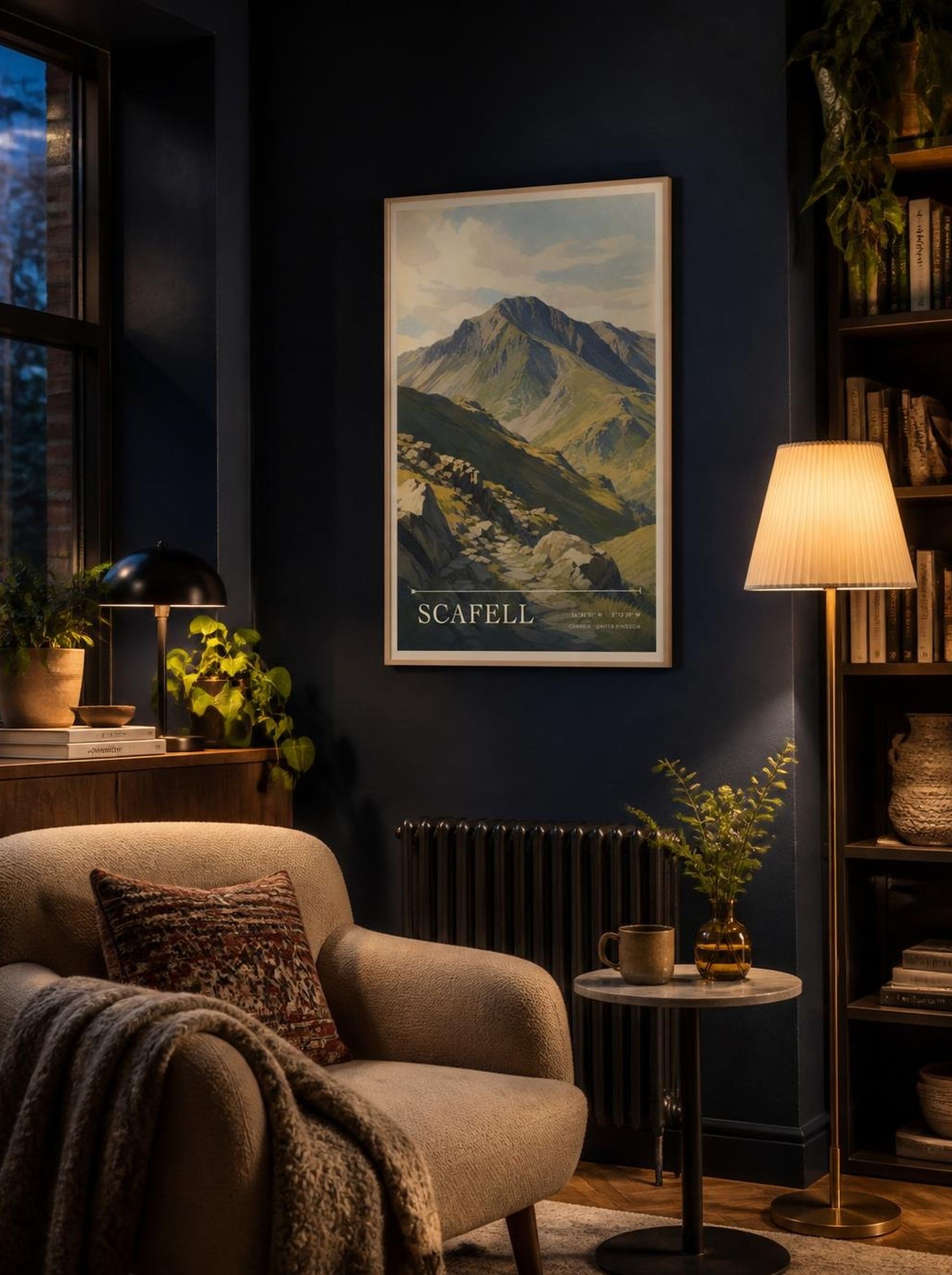 Scafell Cumbria United Kingdom Travel Poster - Lifestyle