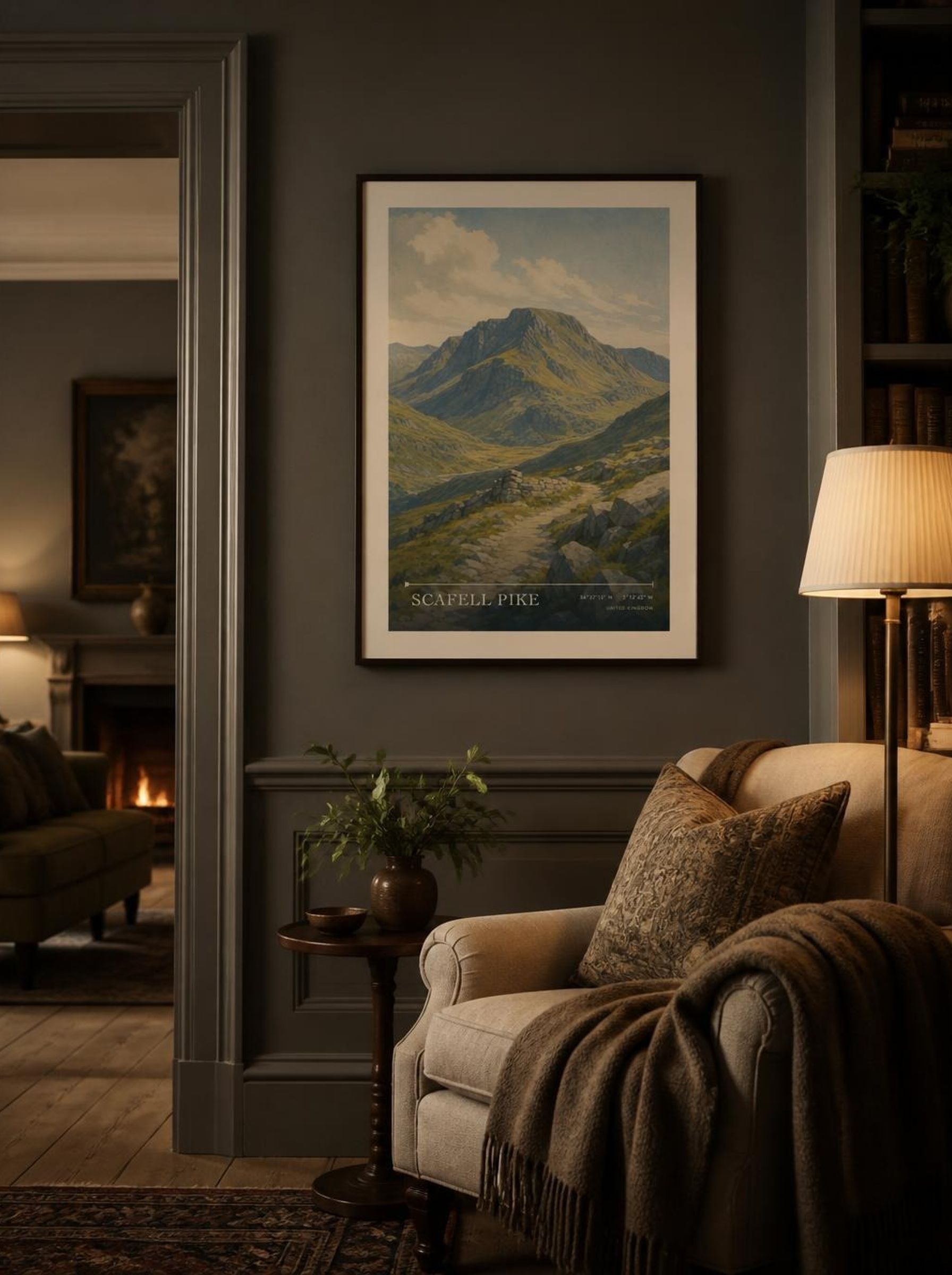 Scafell Pike United Kingdom Travel Poster - Lifestyle