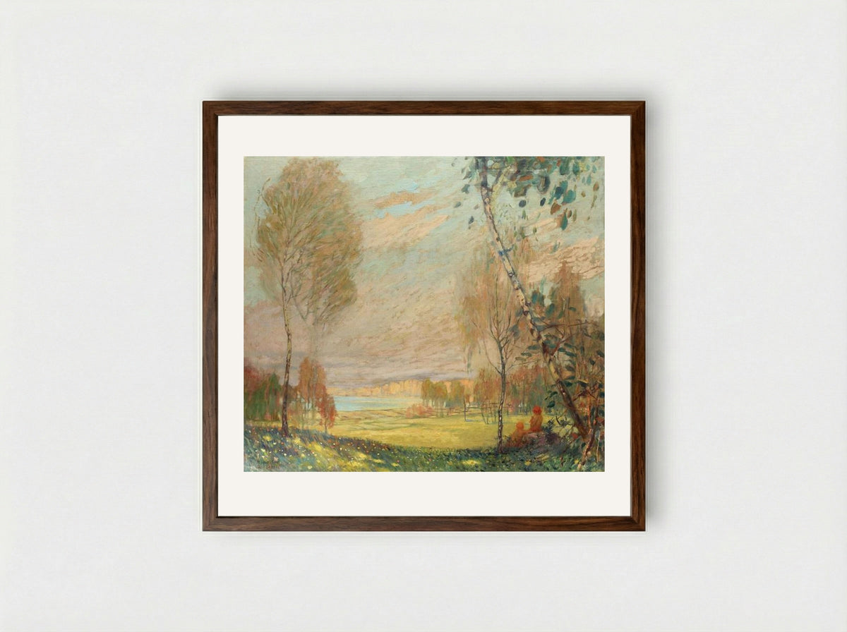 Scenă mitologică - Kimon Loghi - Framed Print Dark Wood