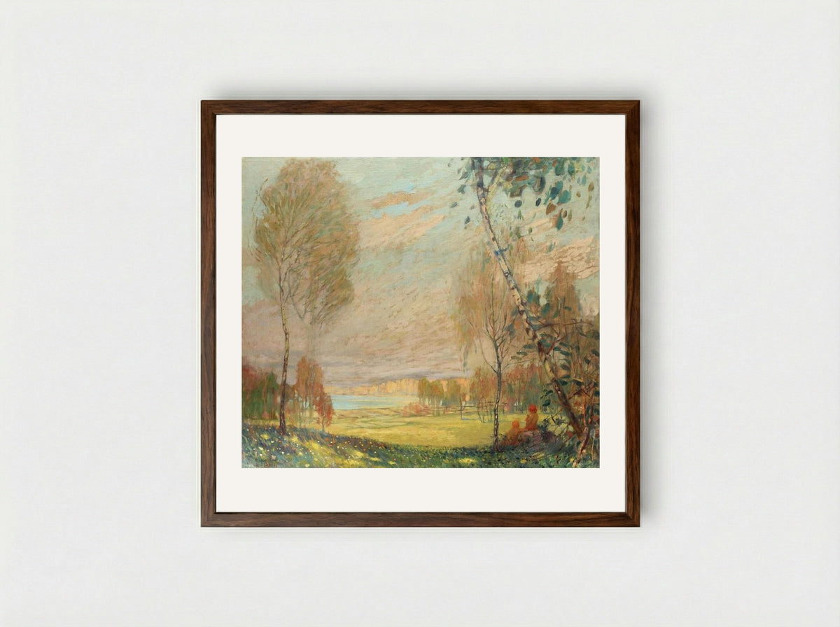 Scenă mitologică - Kimon Loghi - Framed Print Dark Wood