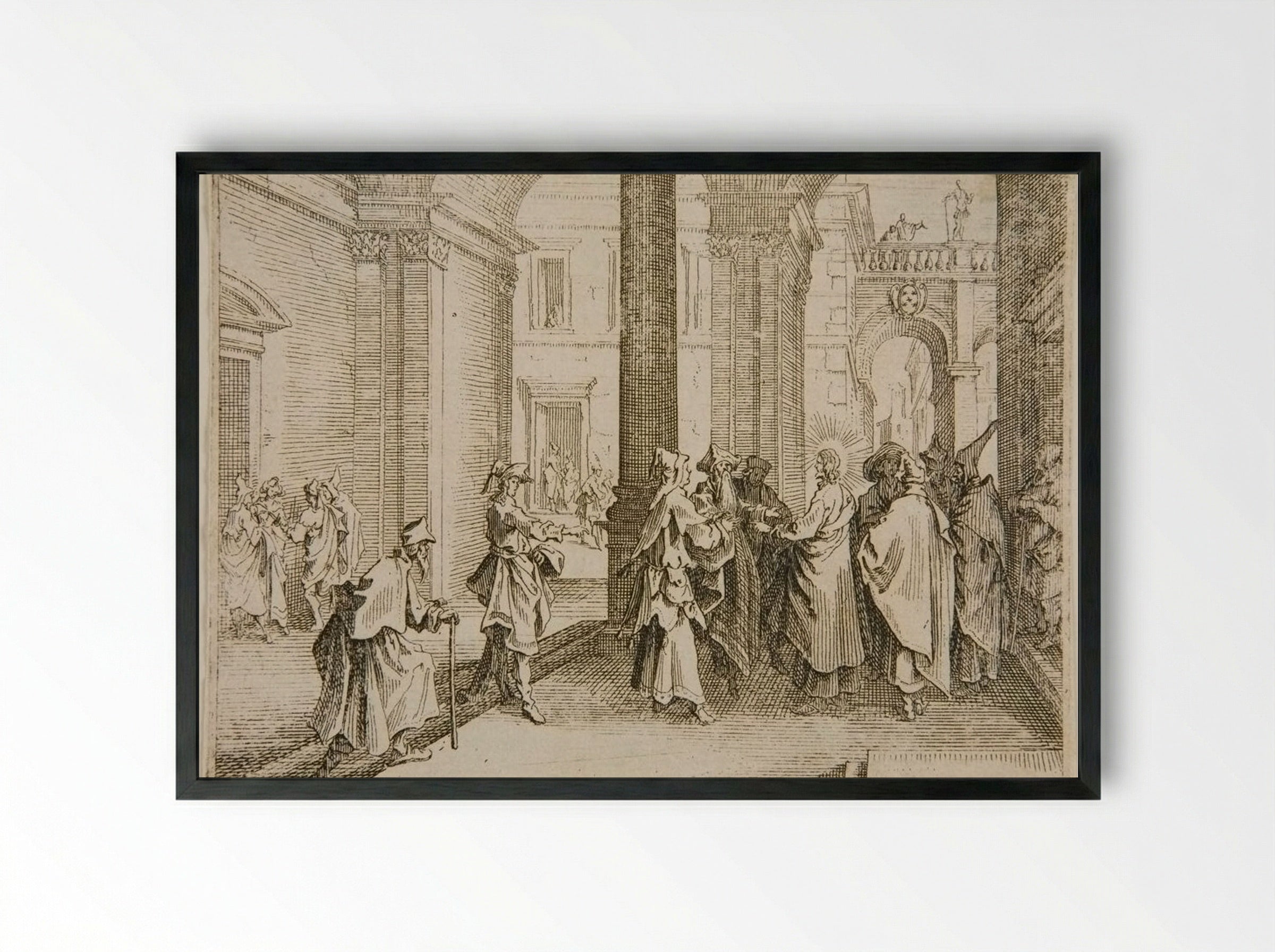 Scene Two - Johanna Sibylla Kraus - Framed Print Black