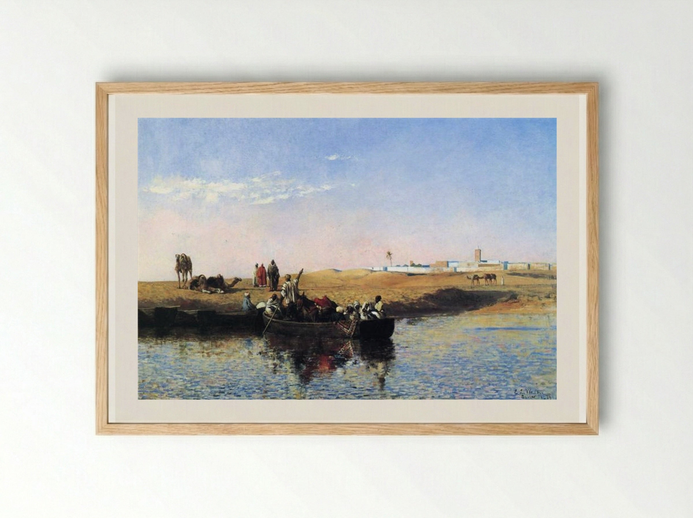 Scene at Sale, Morocco - Edwin Lord Weeks - Framed Print Wood