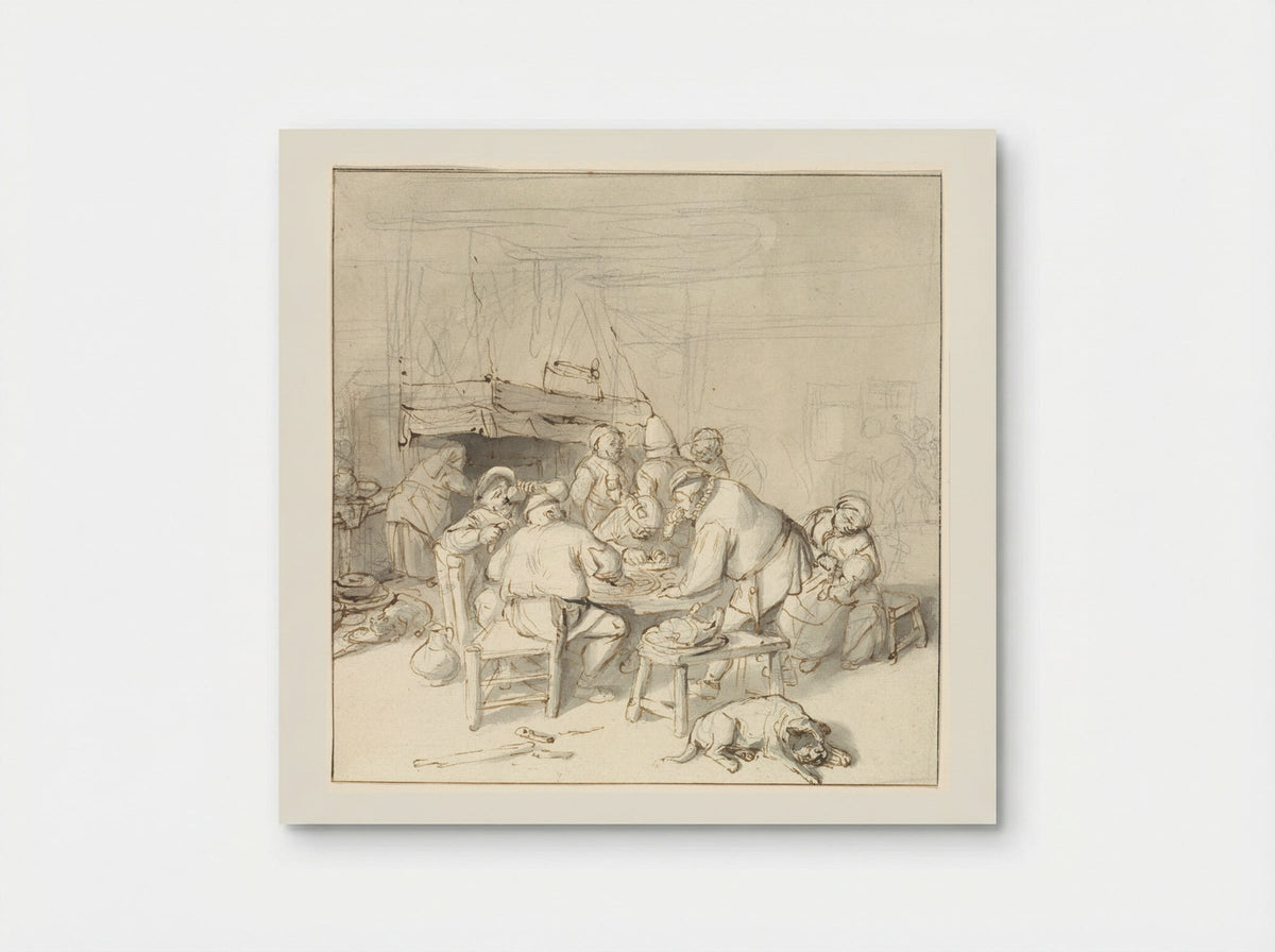 Scene at an Inn - Cornelis Dusart - Poster