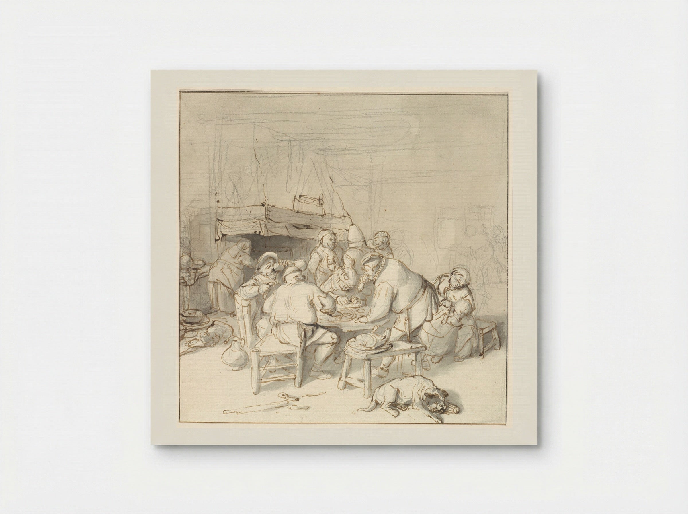 Scene at an Inn - Cornelis Dusart - Poster