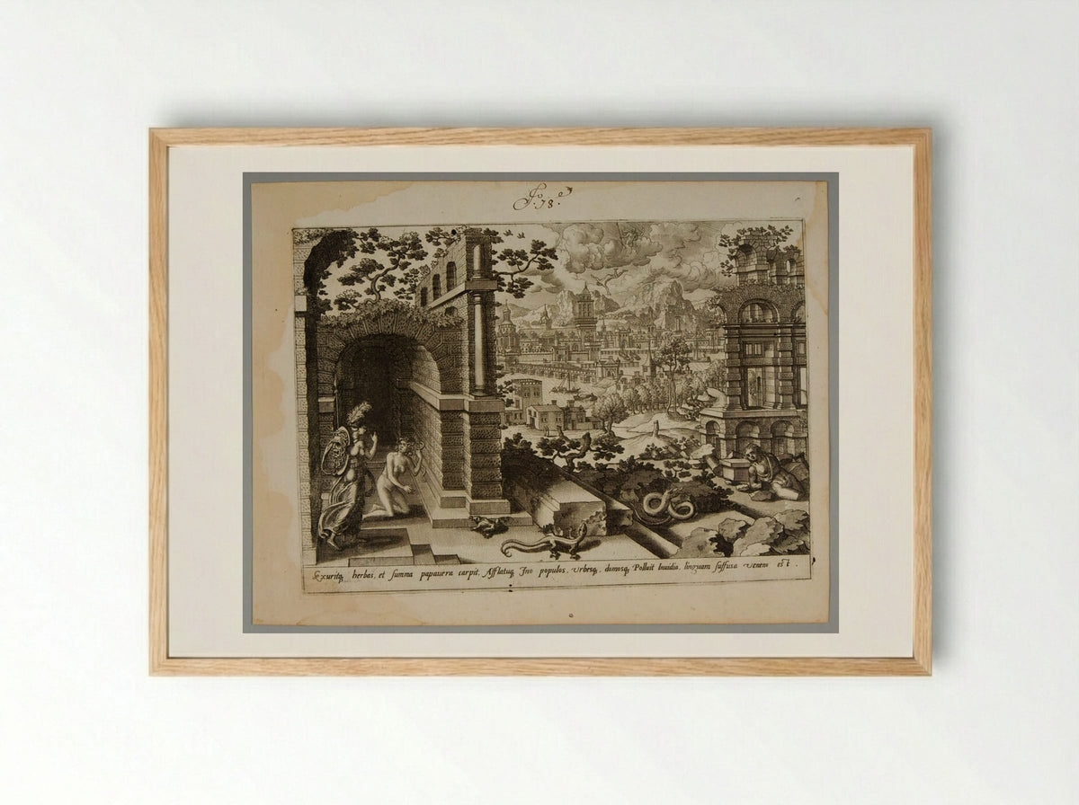 Scene from Ovid's Metamorphoses - Gerard de Jode - Framed Print Wood