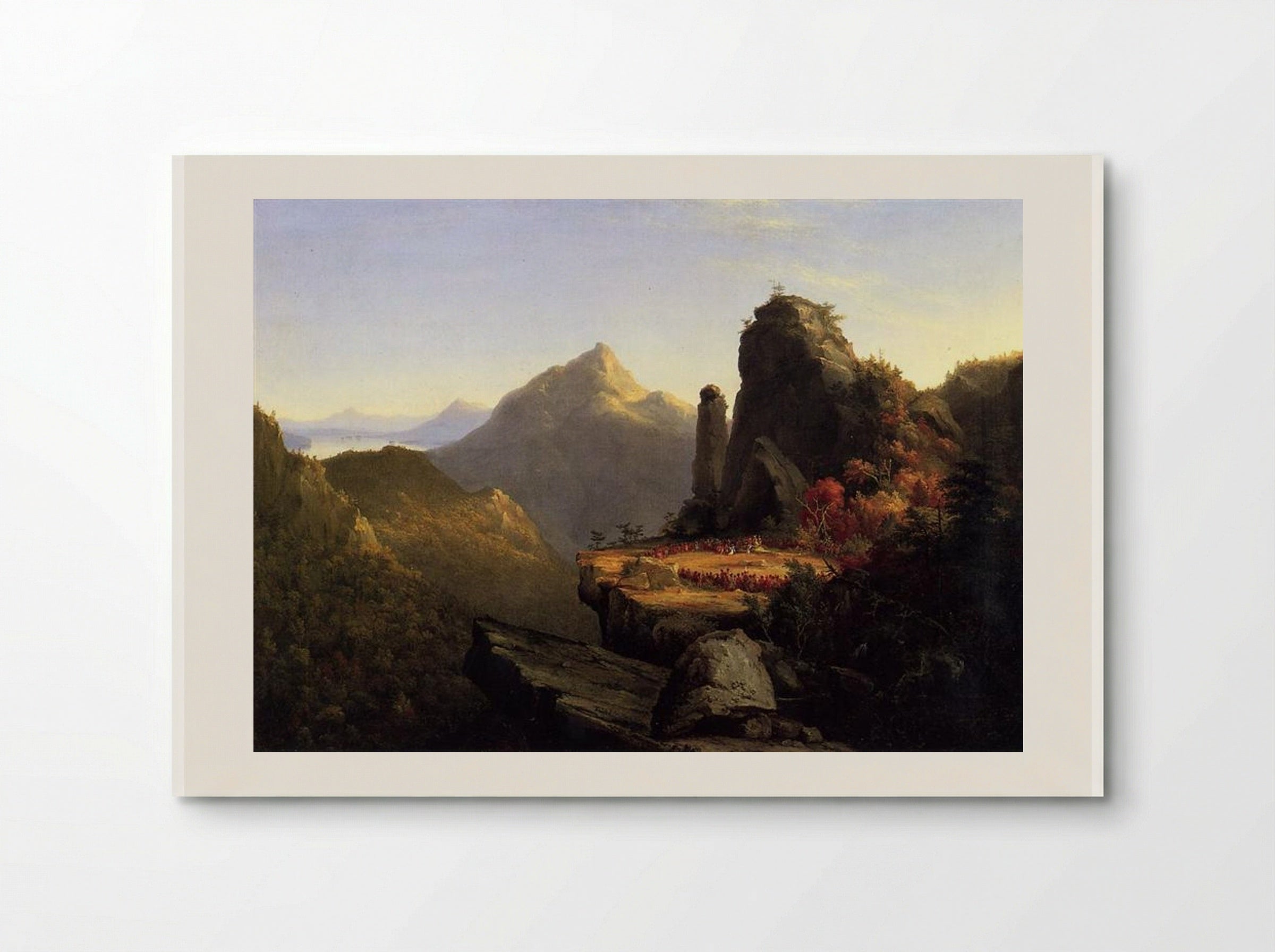 Scene from The Last of the Mohicans: Cora Kneeling at the Feet of Tamenund - Thomas Cole - Poster