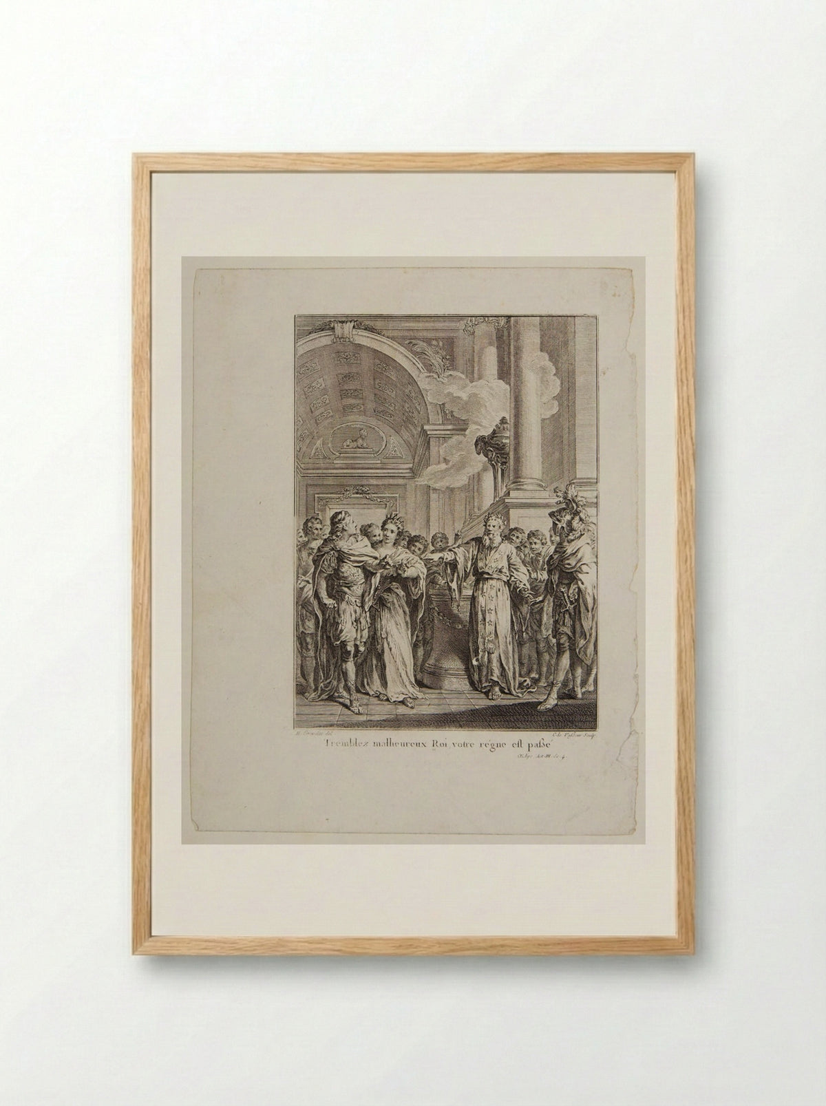 Scene from Voltaire's Oedipe - Jean Charles Levasseur - Framed Print Wood