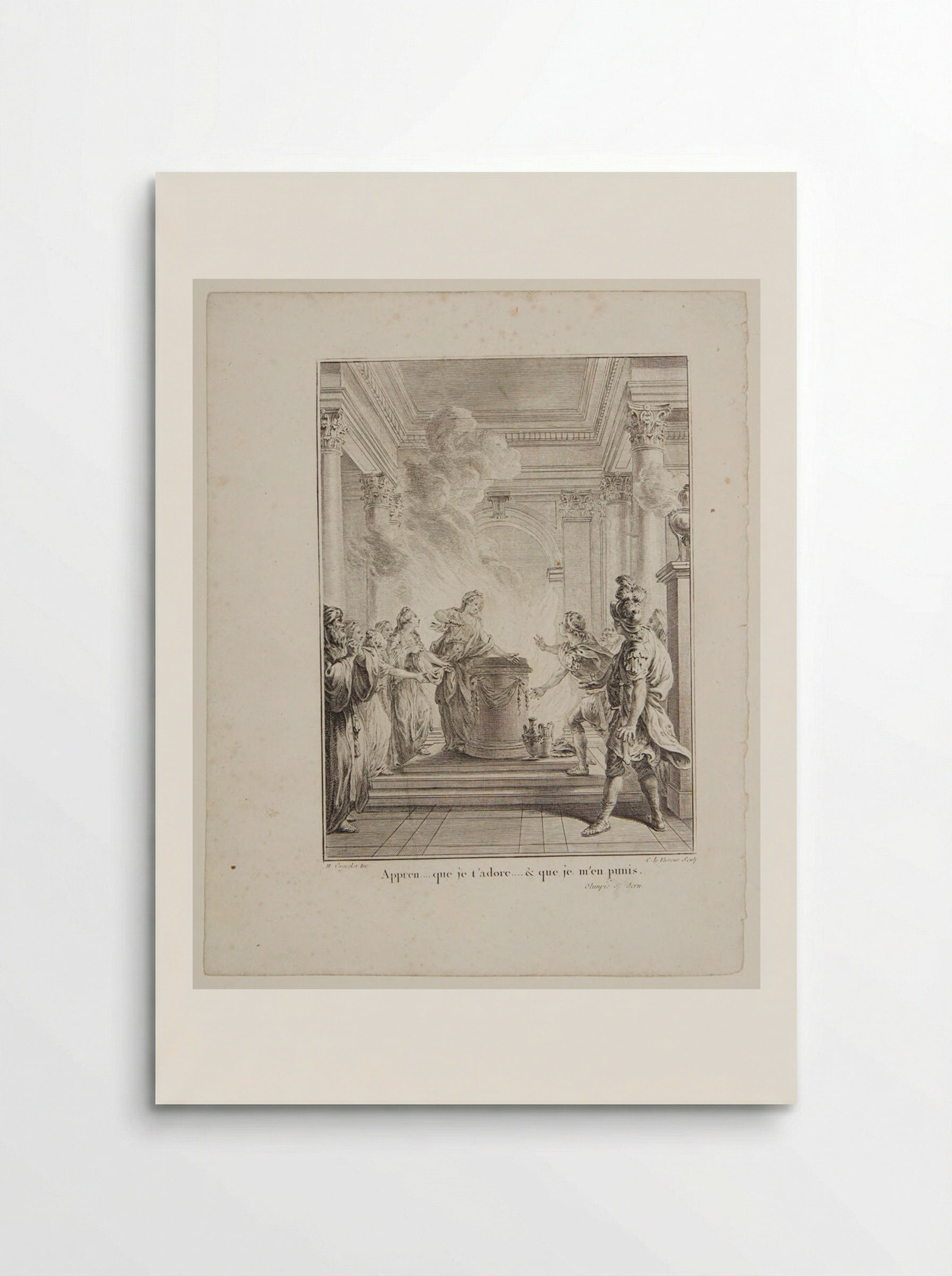Scene from Voltaire's Olimpie - Jean Charles Levasseur - Poster