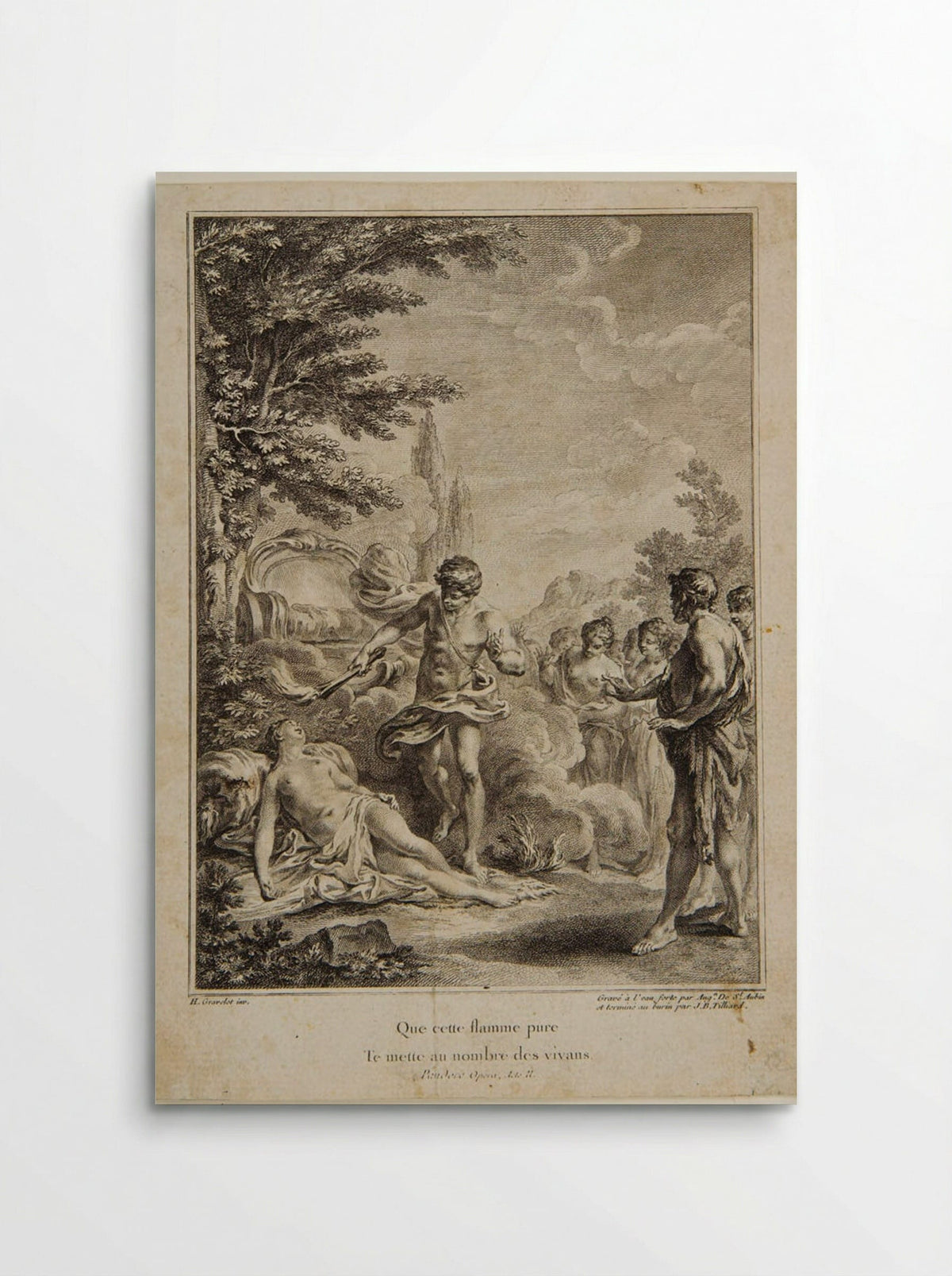 Scene from Voltaire's Pandore - Jean Baptiste Tilliard - Poster