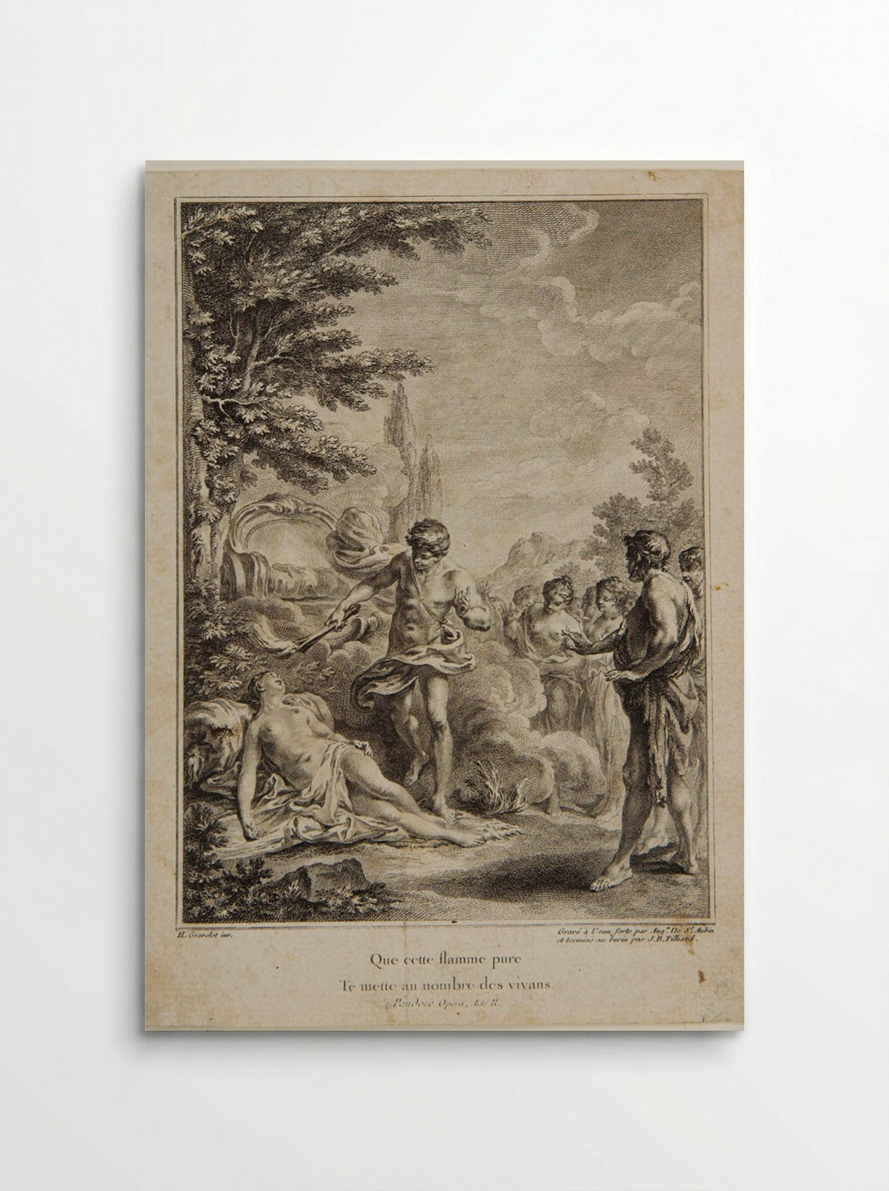 Scene from Voltaire's Pandore - Jean Baptiste Tilliard - Poster