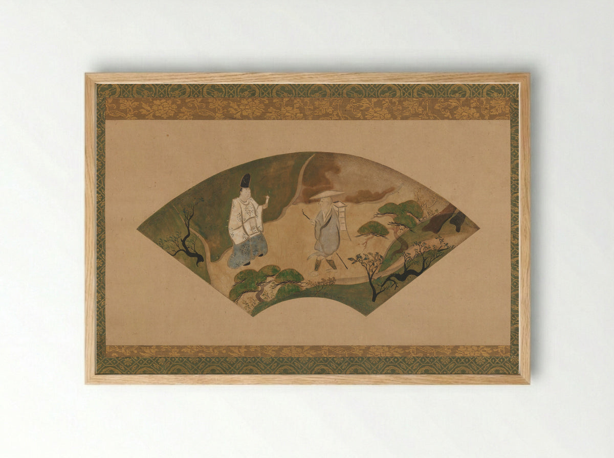 Scene from the Tales of Ise: Mount Utsu - Fukae Roshū - Framed Print Wood