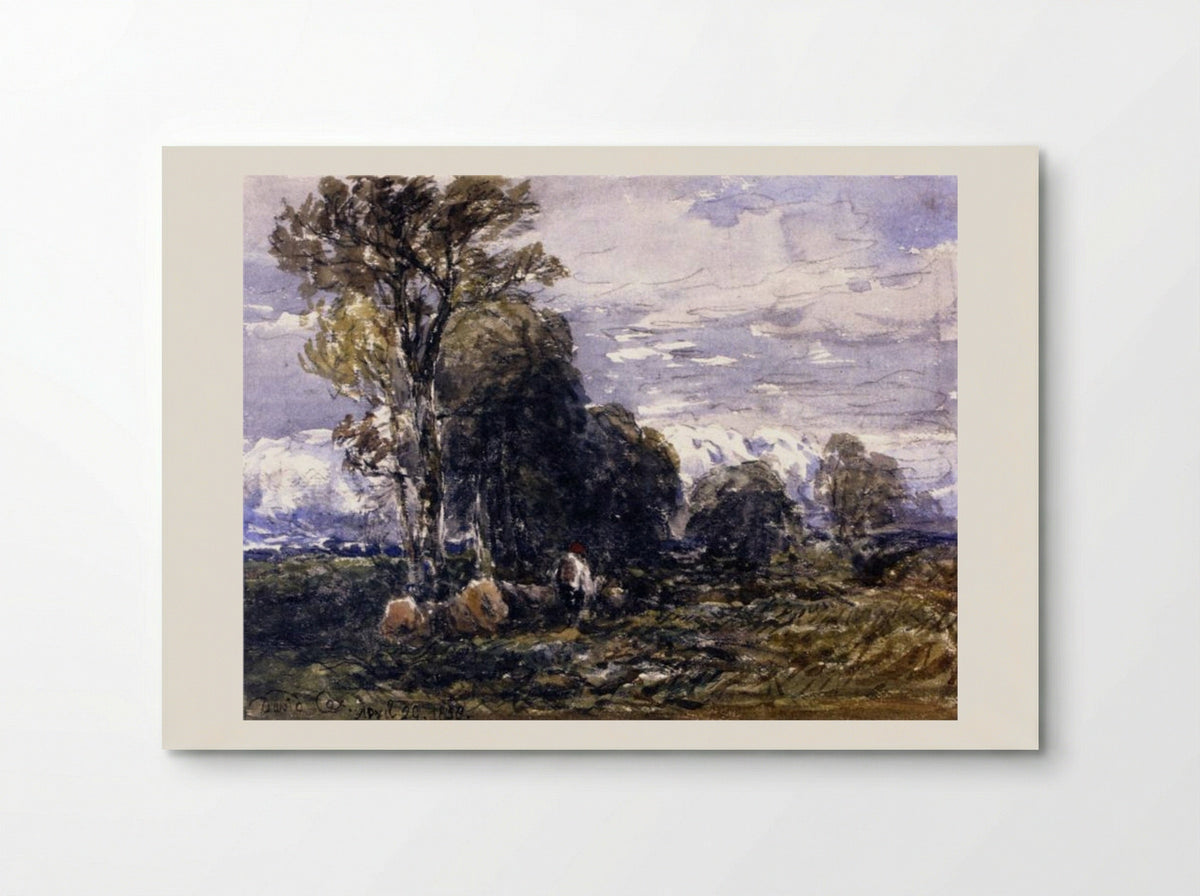 Scene in a Lane - David Cox - Poster
