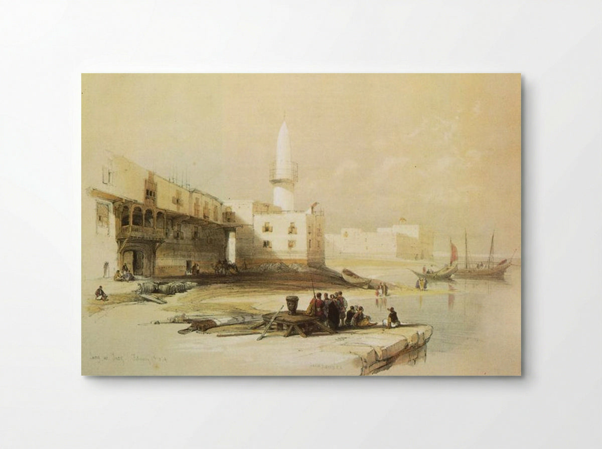 Scene on the Quay of Suez - David Roberts - Poster