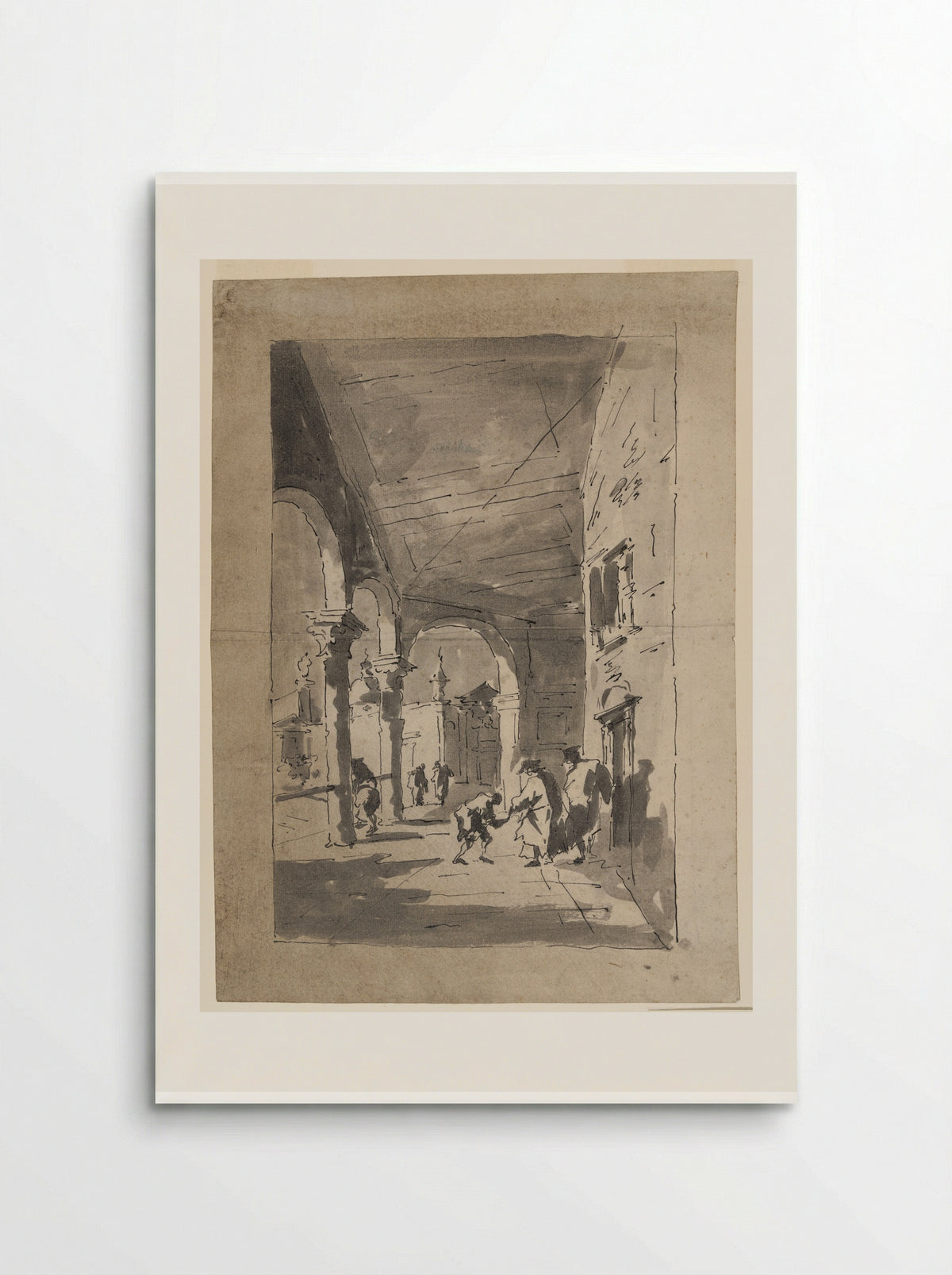 Scene under an Arcade - Francesco Guardi - Poster