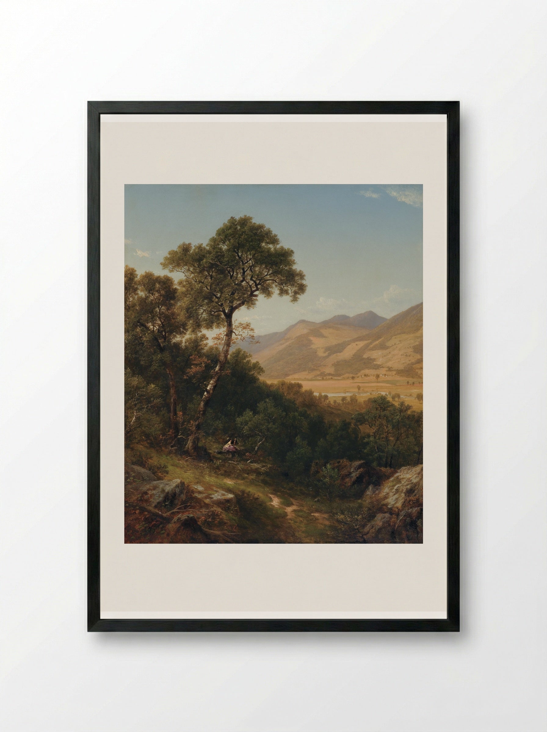 Scenery at Shelburne, Vermont - David Johnson - Framed Print Black