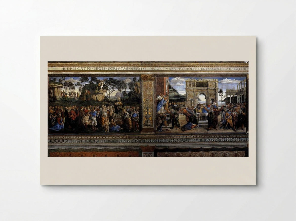 Scenes from the Life of Moses - Sandro Botticelli - Poster