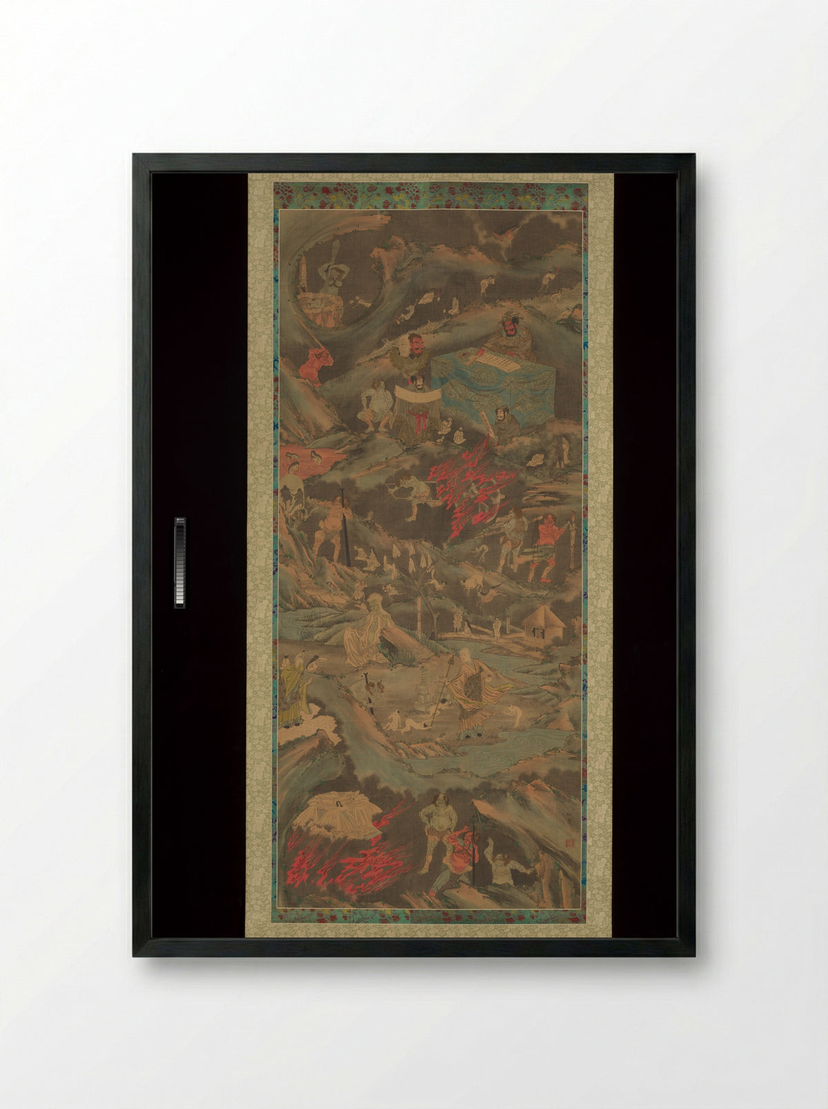 Scenes of the Buddhist Hell - Shōsai - Framed Print Black