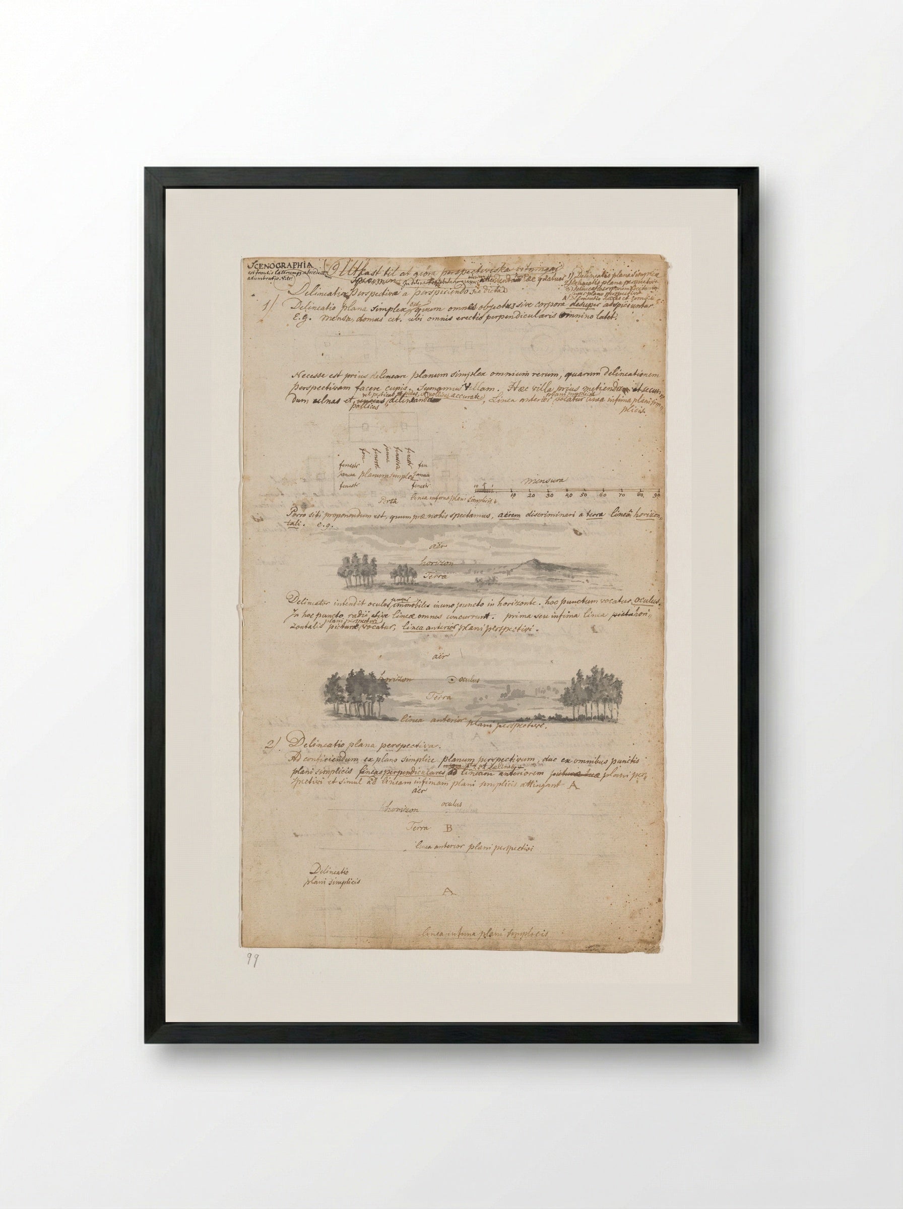 Scenographia of perspectiefleer - Jan Brandes - Framed Print Black