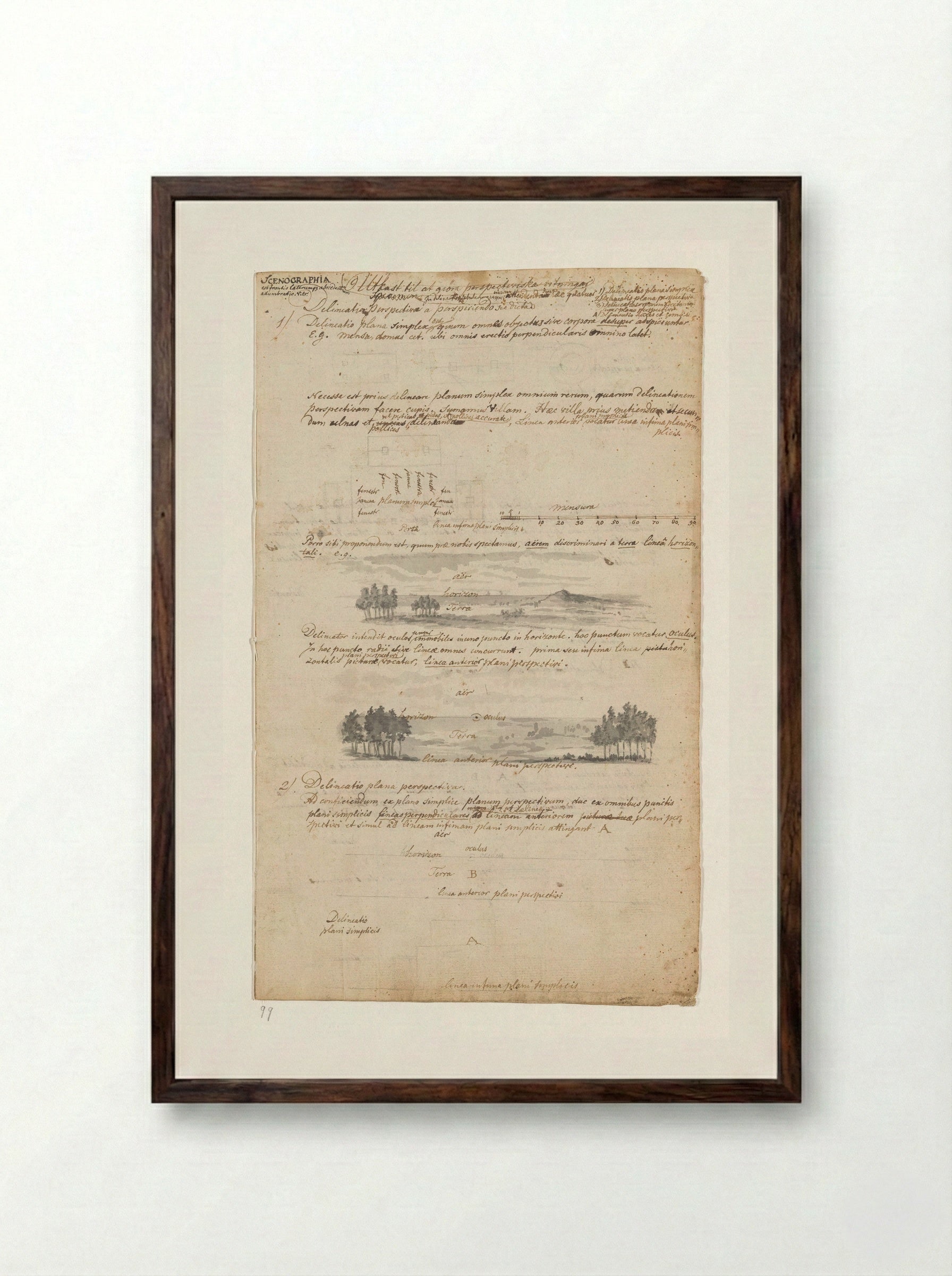 Scenographia of perspectiefleer - Jan Brandes - Framed Print Dark Wood
