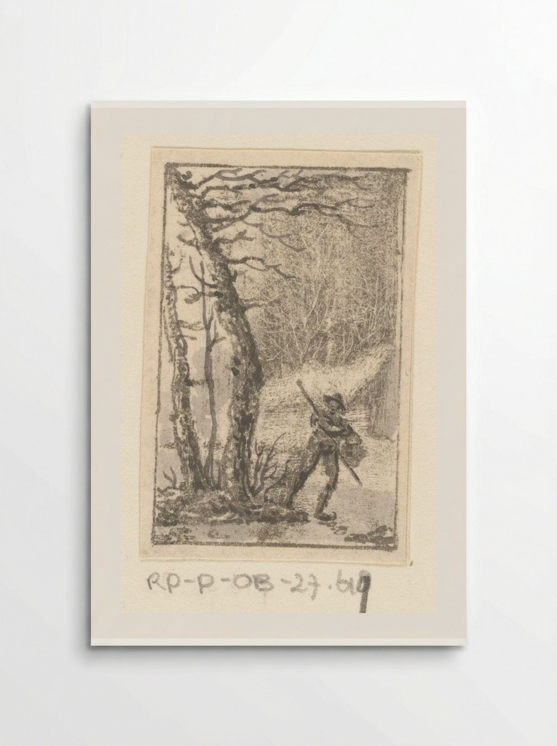 Schaatser in het bos - Pieter Bartholomeusz. Barbiers - Poster