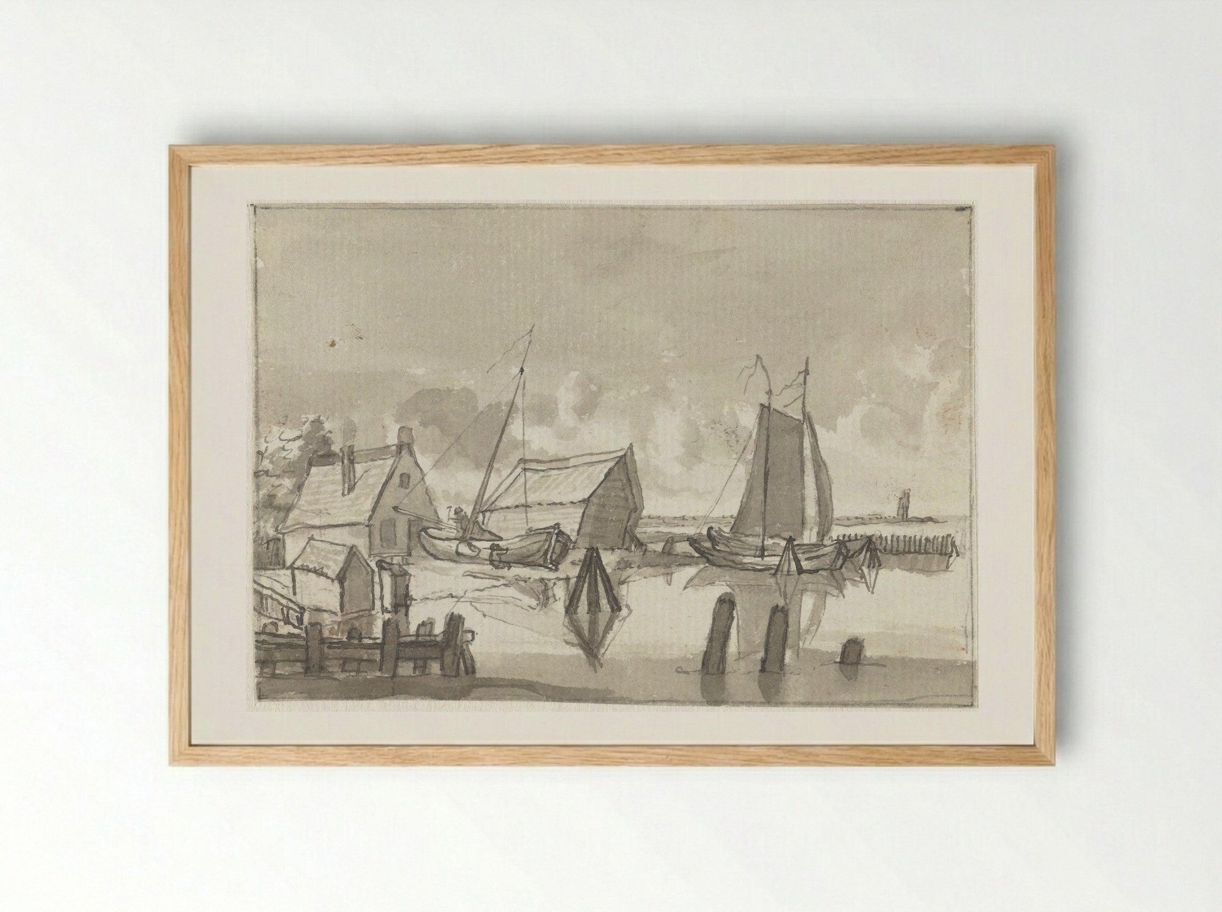 Scheepstimmerwerf - Gerrit Lamberts - Framed Print Wood