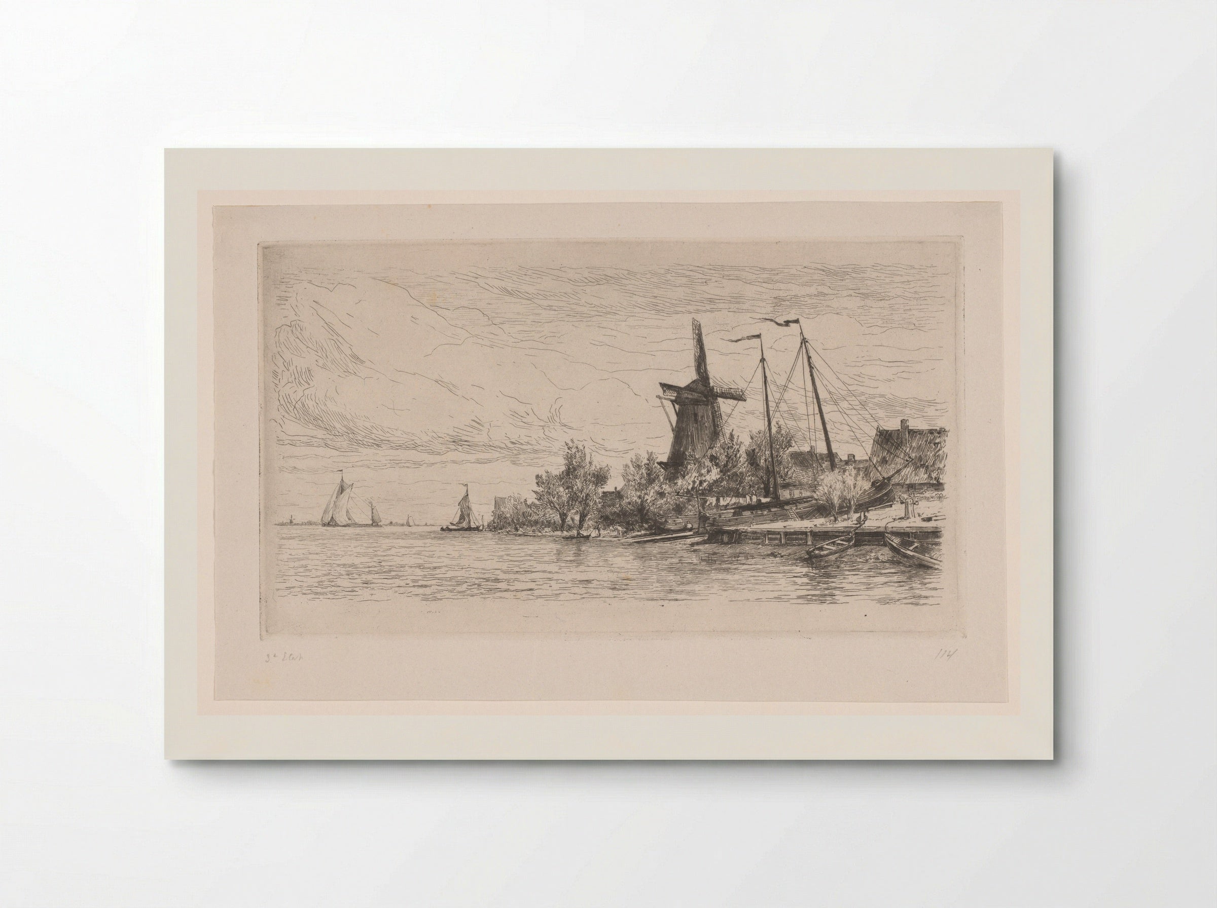 Scheepswerf in Papendrecht - Carel Nicolaas Storm van 's-Gravesande - Poster