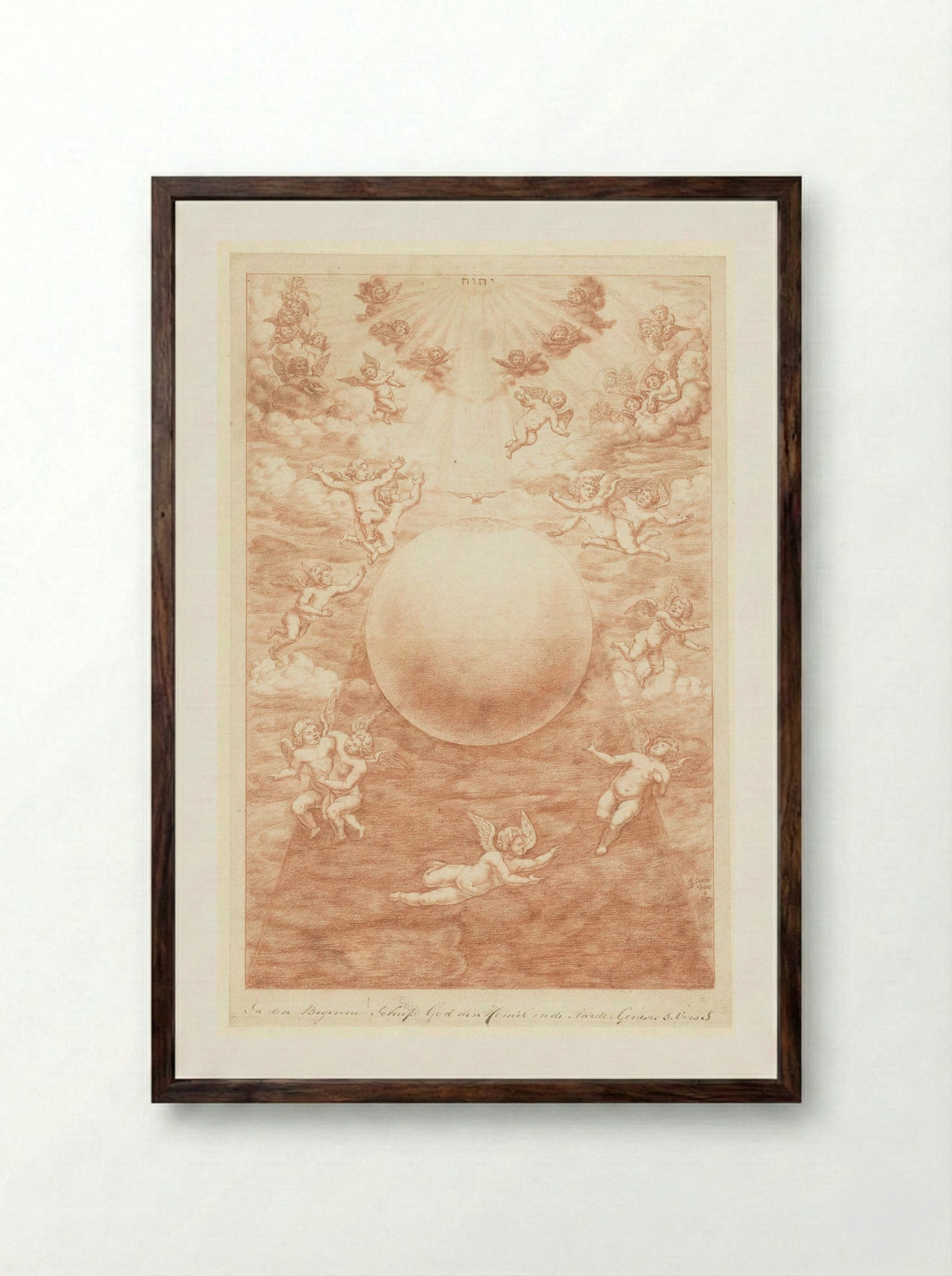 Schepping van hemel en aarde - Herman Coets - Framed Print Dark Wood