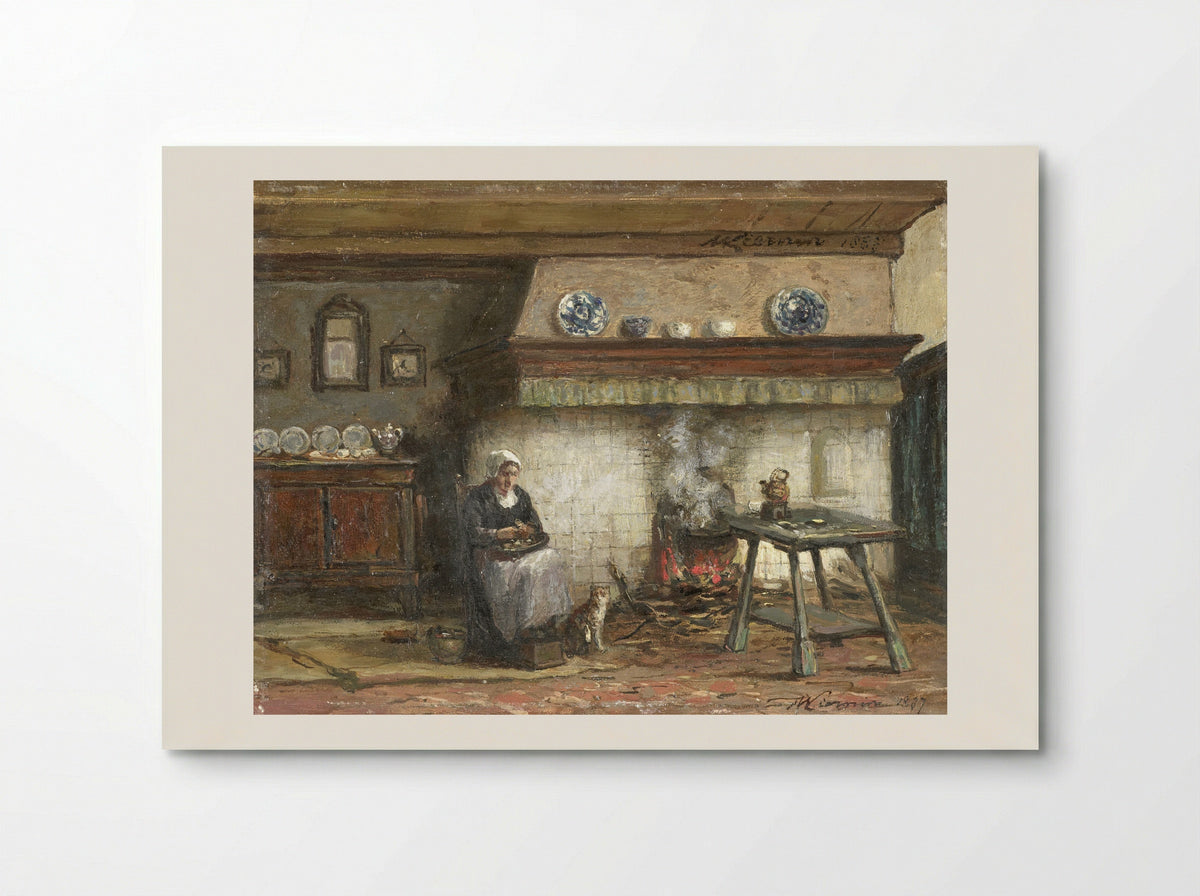 Schevenings binnenhuis - Willem Adriaan Alexander Liernur - Poster
