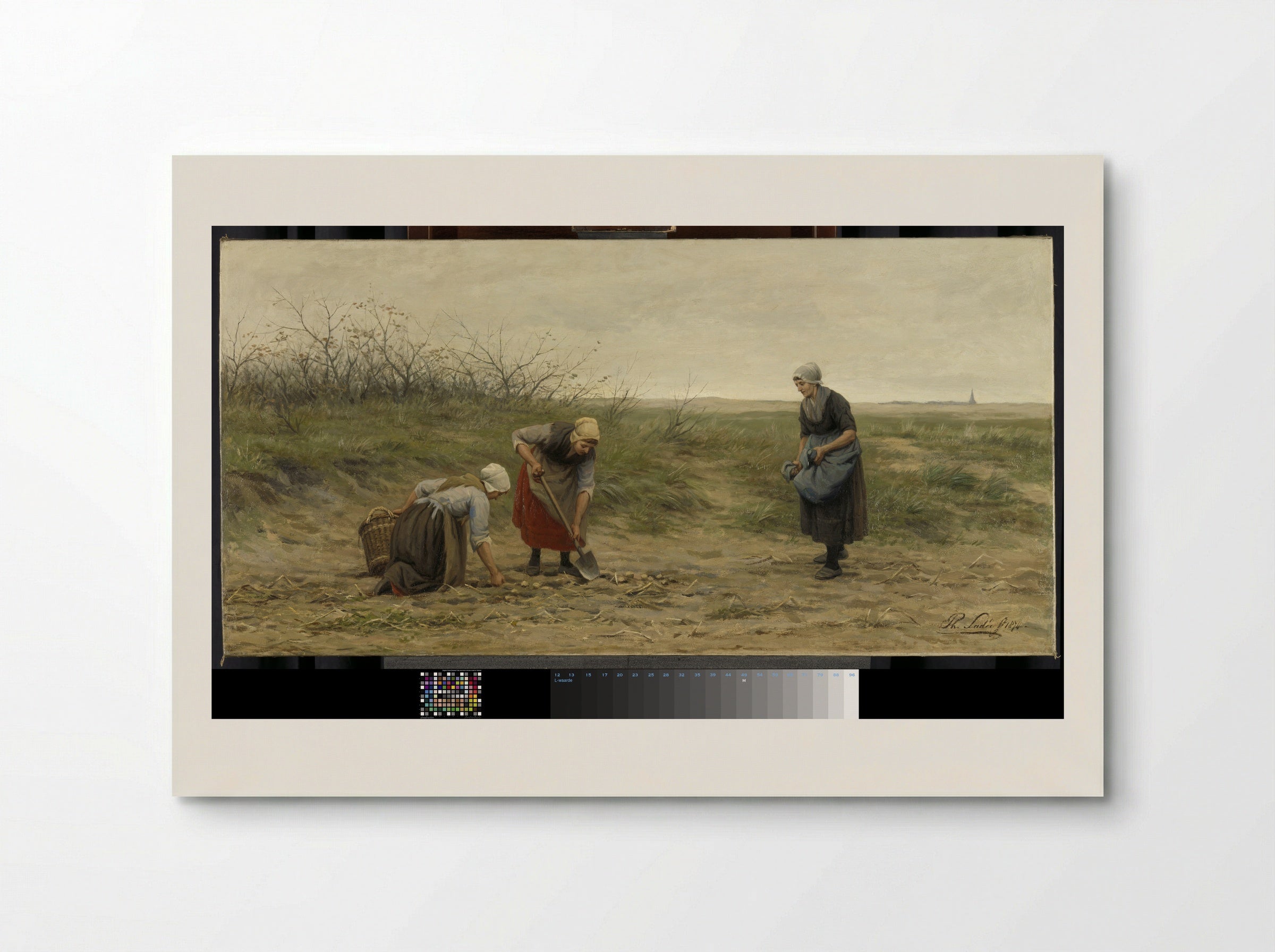 Scheveningse vrouwen bij het nalezen van een gerooid aardappelveld - Philip Sadée - Poster