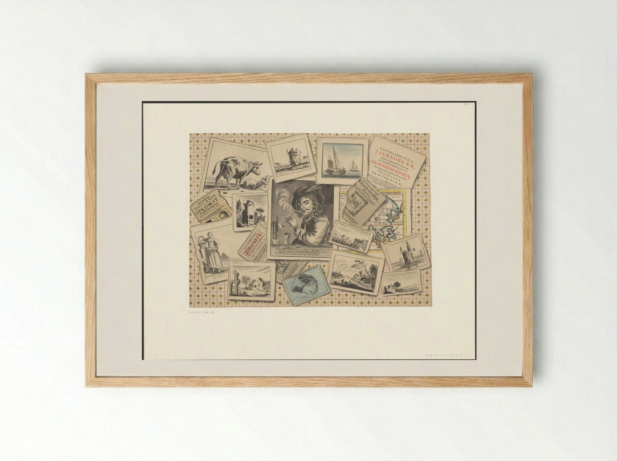 Schijnbedrieger met de Pissende koe van Paulus Potter - D.F. Robart - Framed Print Wood