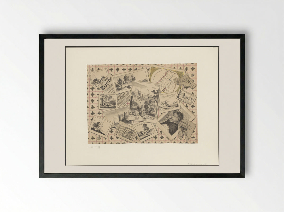 Schijnbedrieger met de prent Die licht gelooft wort licht bedrogen - D.F. Robart - Framed Print Black