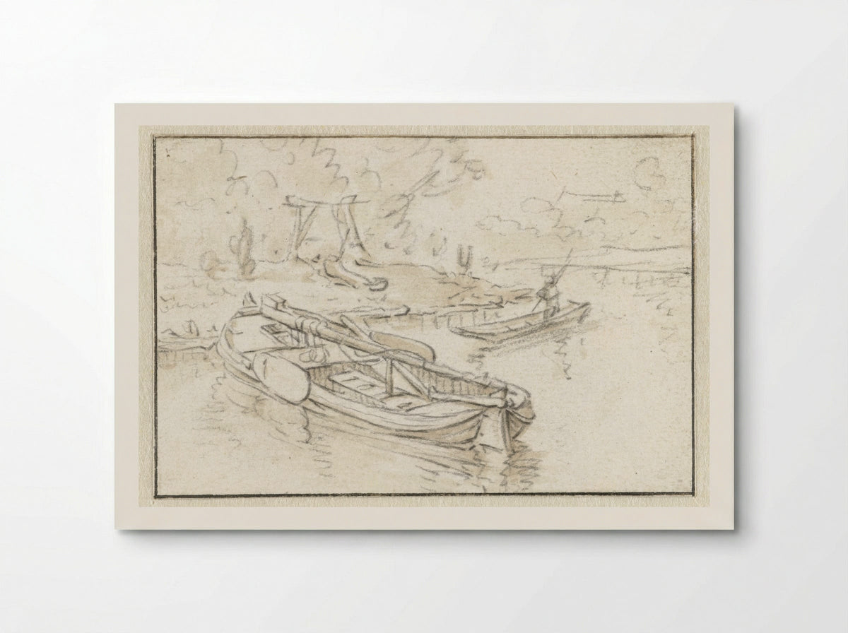 Schip bij een scheepstimmerwerf - Herman Saftleven - Poster