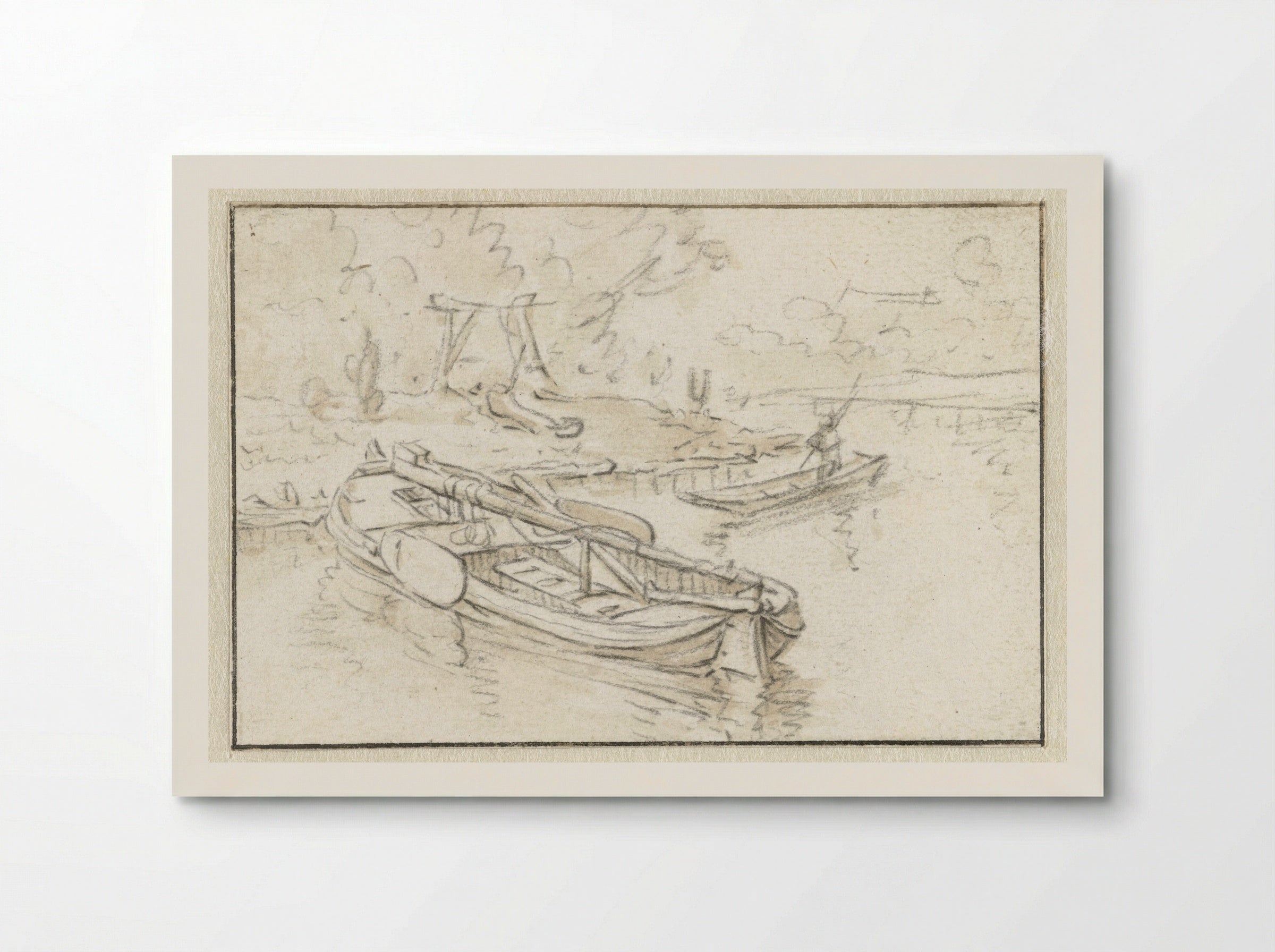 Schip bij een scheepstimmerwerf - Herman Saftleven - Poster