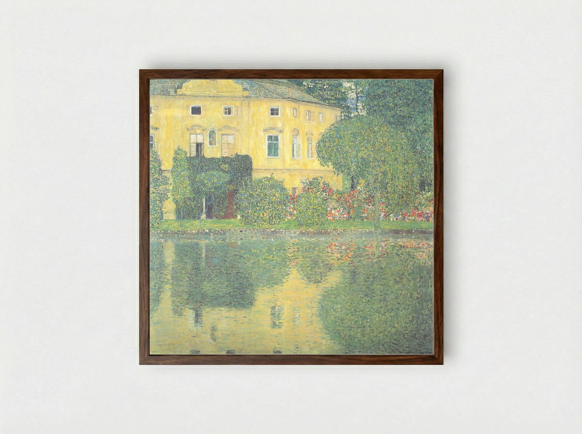 Schloss Kammer on the Attersee IV - Gustav Klimt - Framed Print Dark Wood