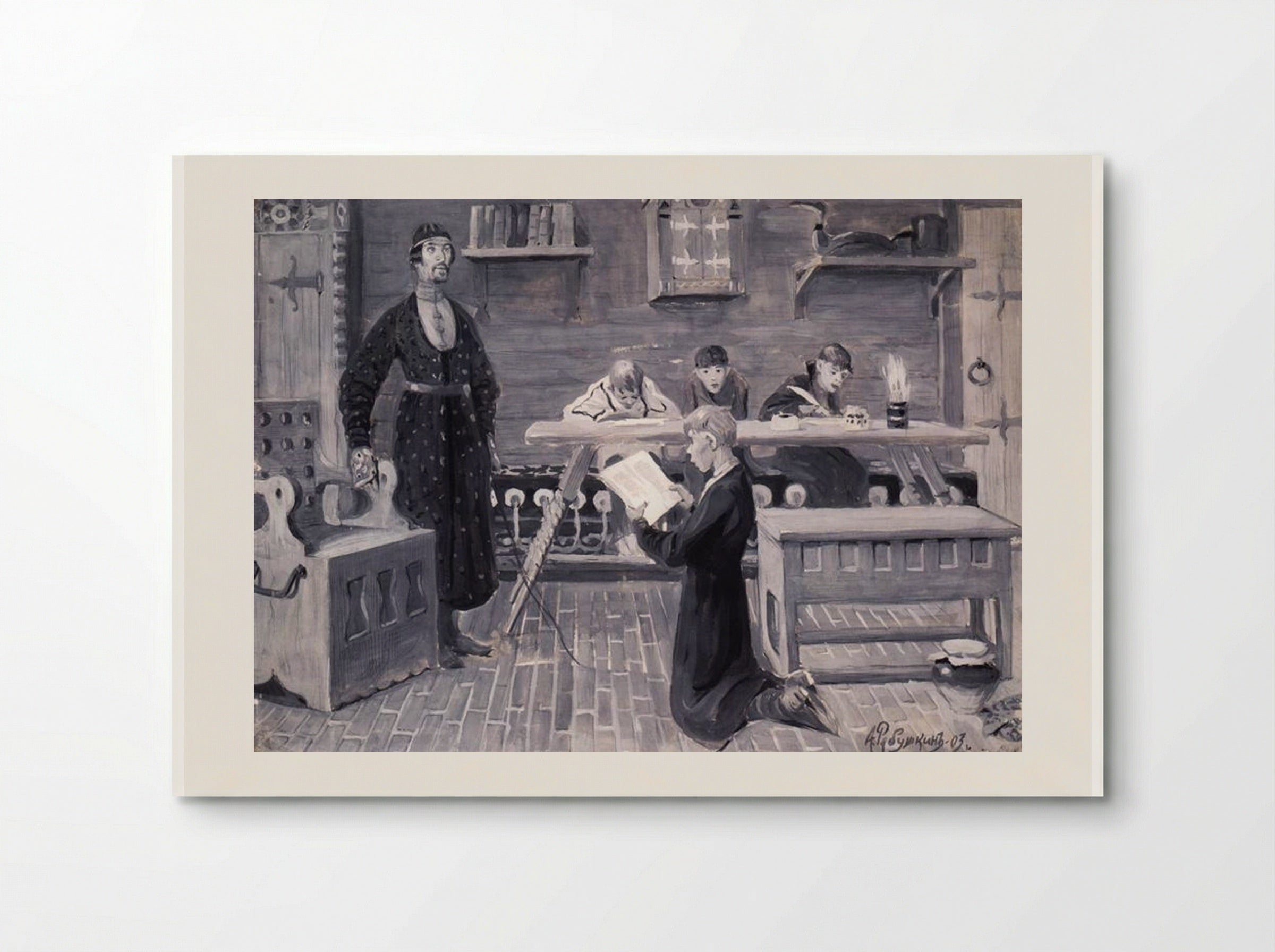 School of the XVII Century - Andrei Ryabushkin - Poster