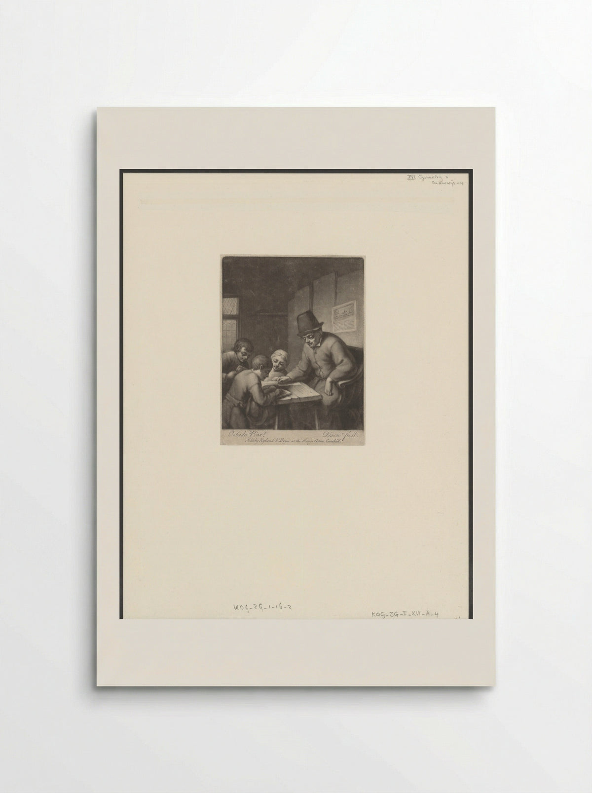 Schoolmaster with Three Pupils - John Dixon - Poster