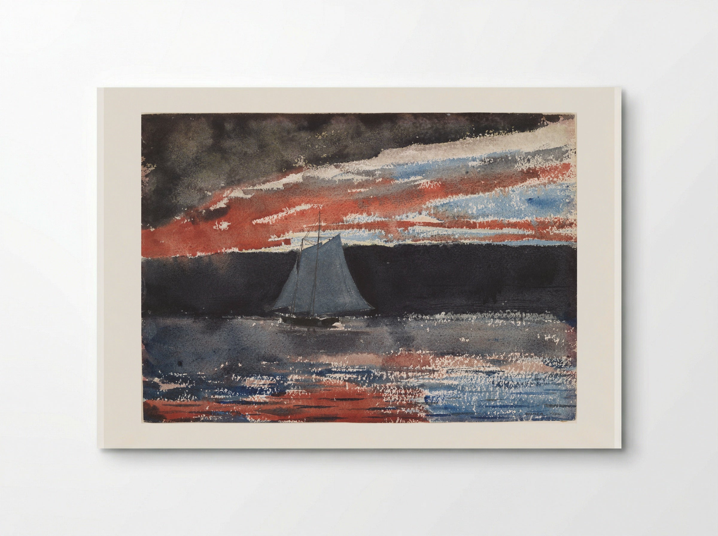 Schooner at Sunset - Winslow Homer - Poster